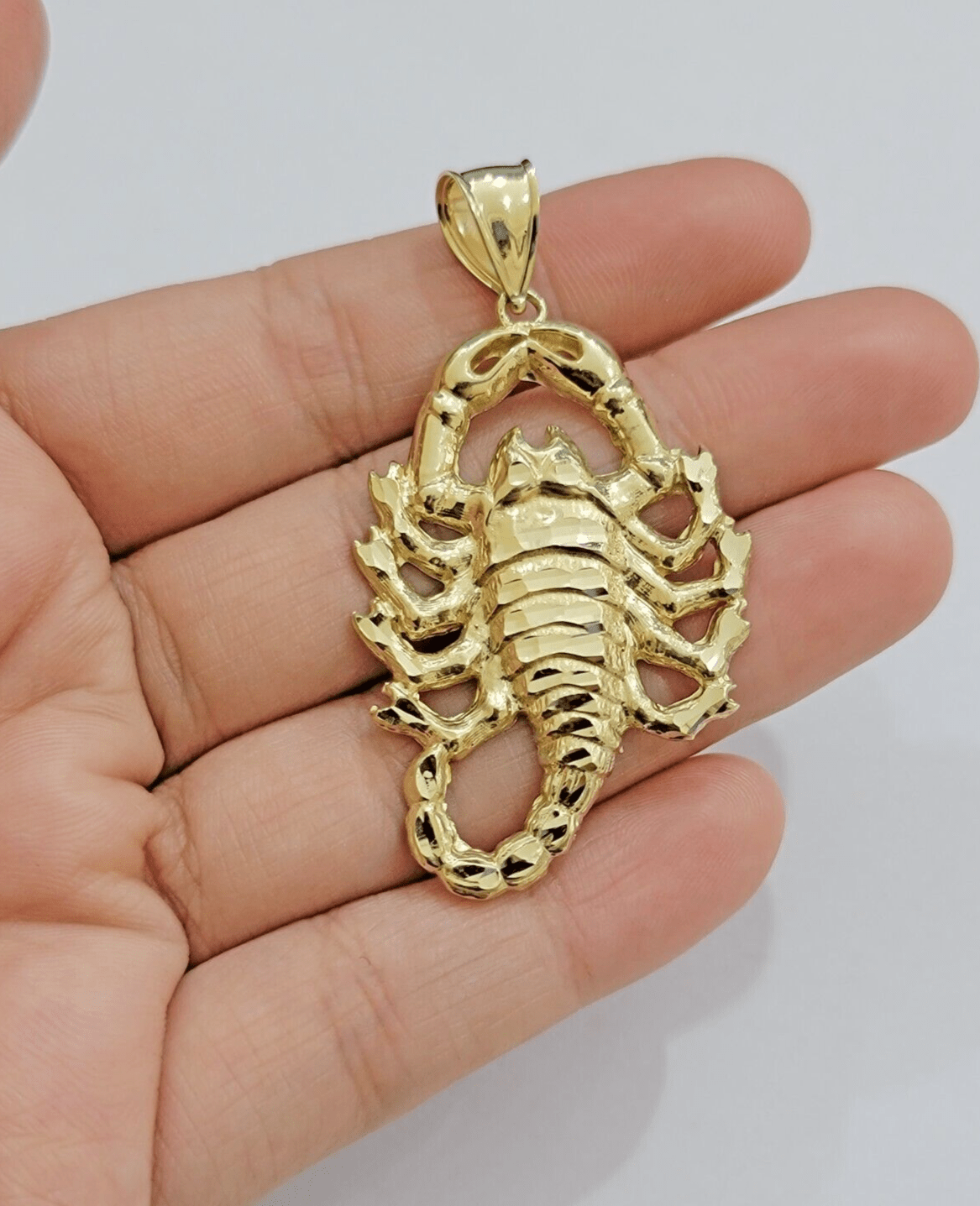10k Scorpio Charm Pendant Men's Real 10kt Yellow Gold For Chain & Necklace SALE - GoldenlinQ