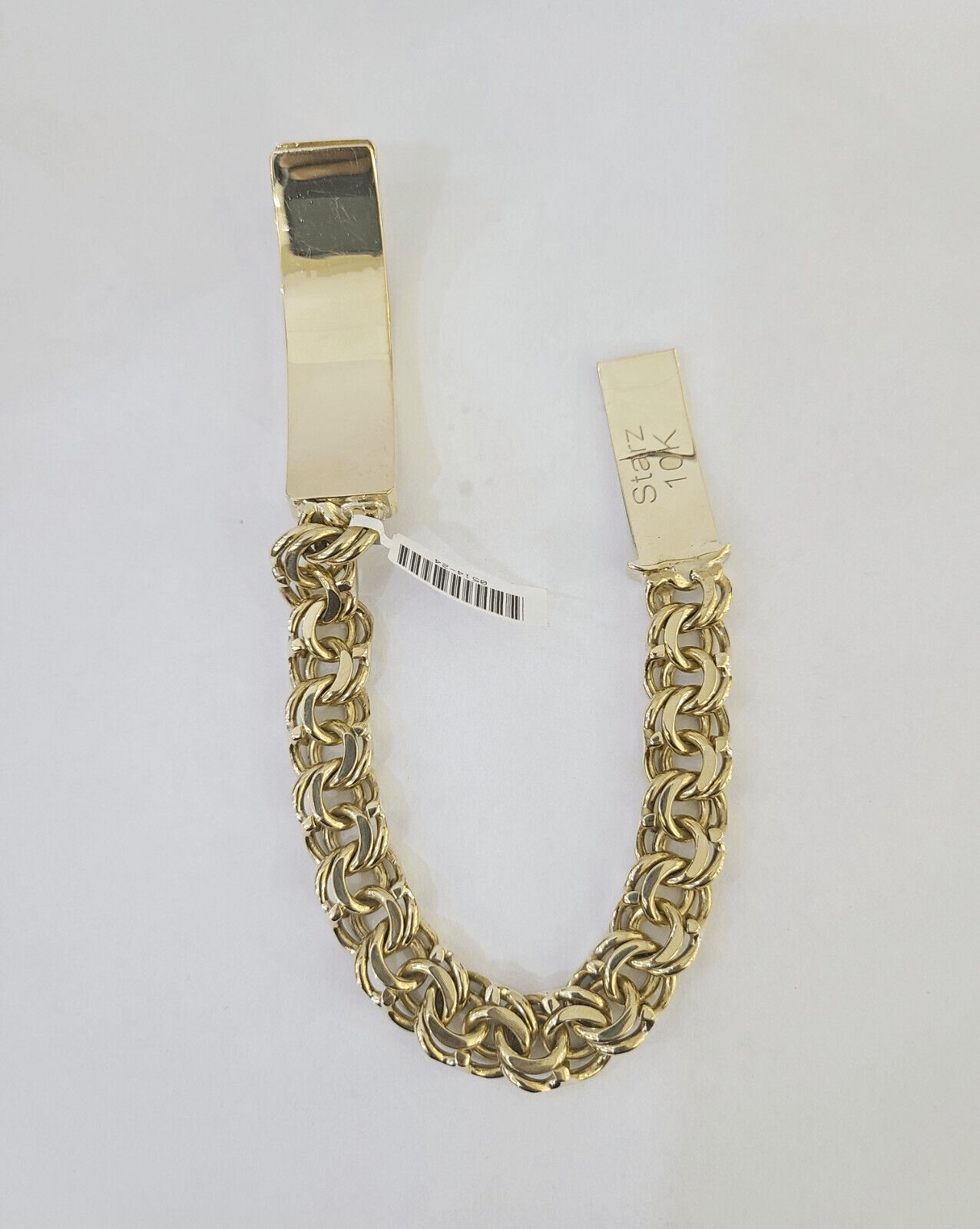 10k Solid Chino ID Bracelet Yellow Gold Size 8" 11mm Inches Box Lock Real 10kt - GoldenlinQ