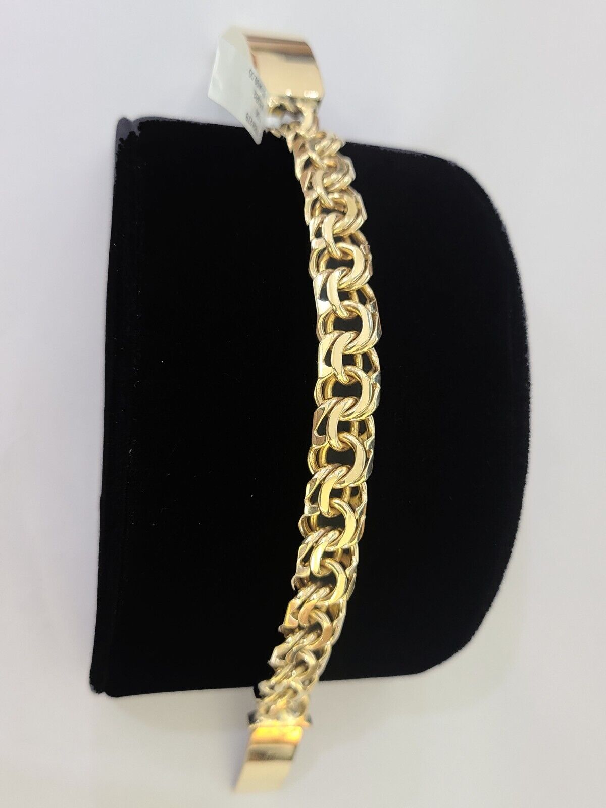 10k Solid Chino ID Bracelet Yellow Gold Size 8" 11mm Inches Box Lock Real 10kt - GoldenlinQ