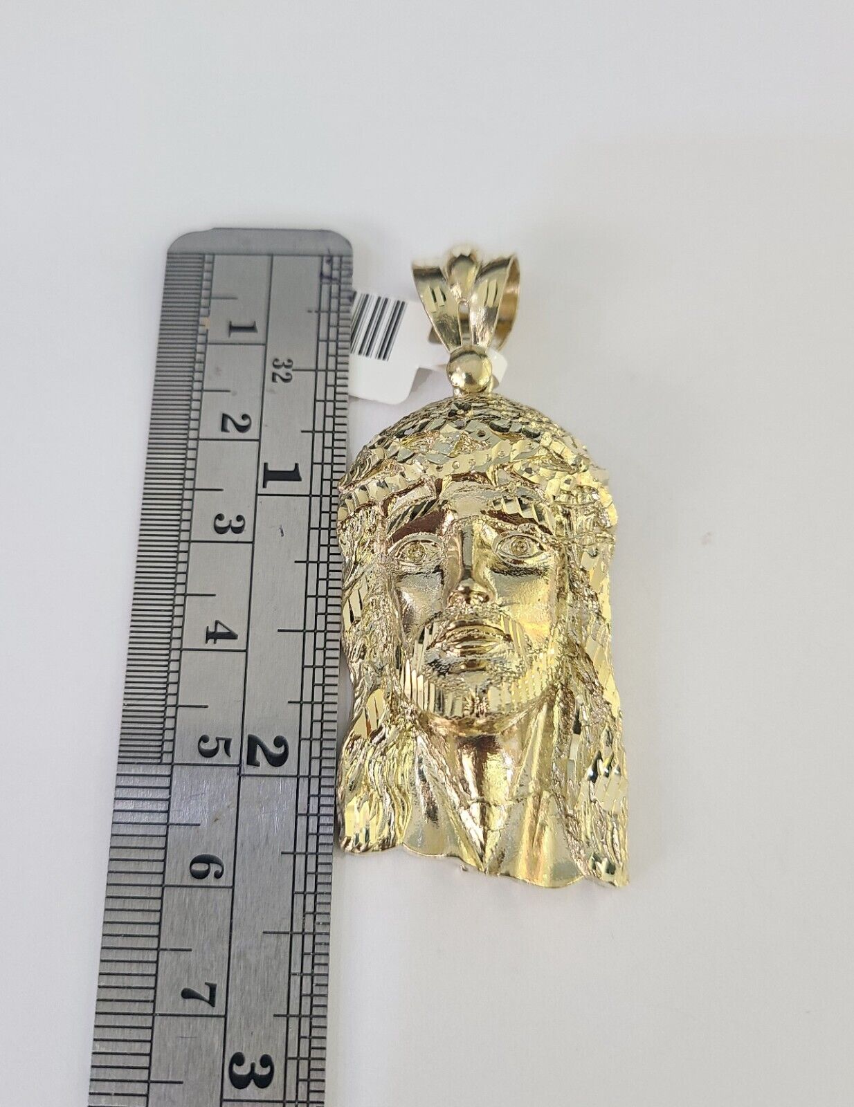 10k Solid Rope Chain Jesus Head Charm Set 4mm 20" - 28" Necklace Gold Yellow - GoldenlinQ
