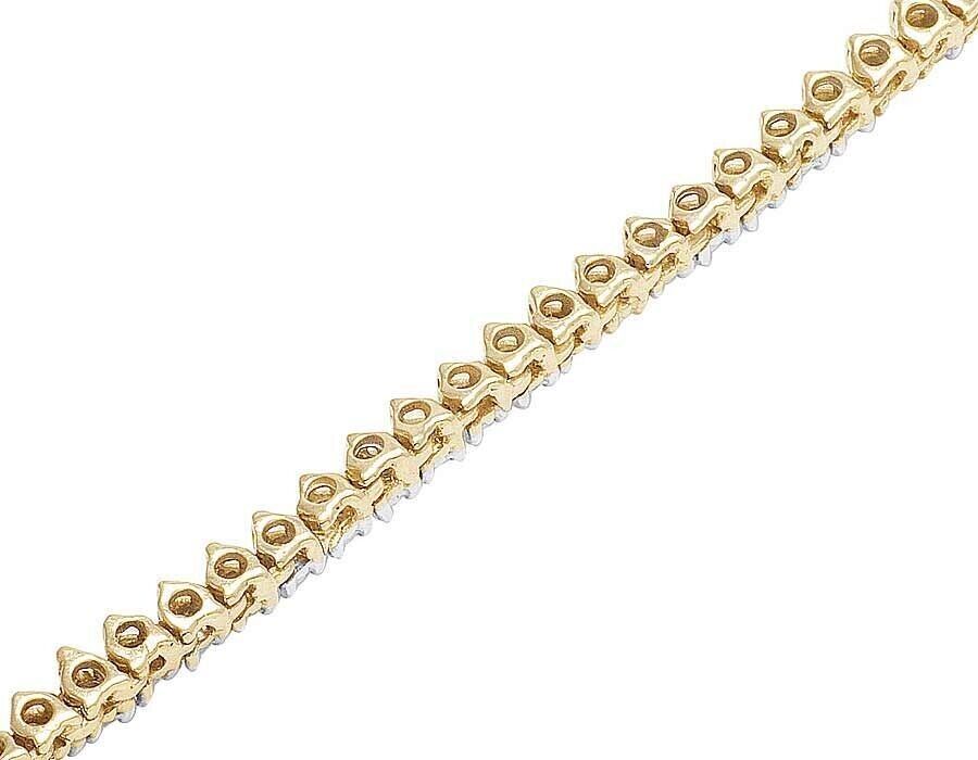10k Solid Tennis Ice Chain Real Gold 22 Inch Necklace 3mm Genuine 1.85CT Diamond - GoldenlinQ