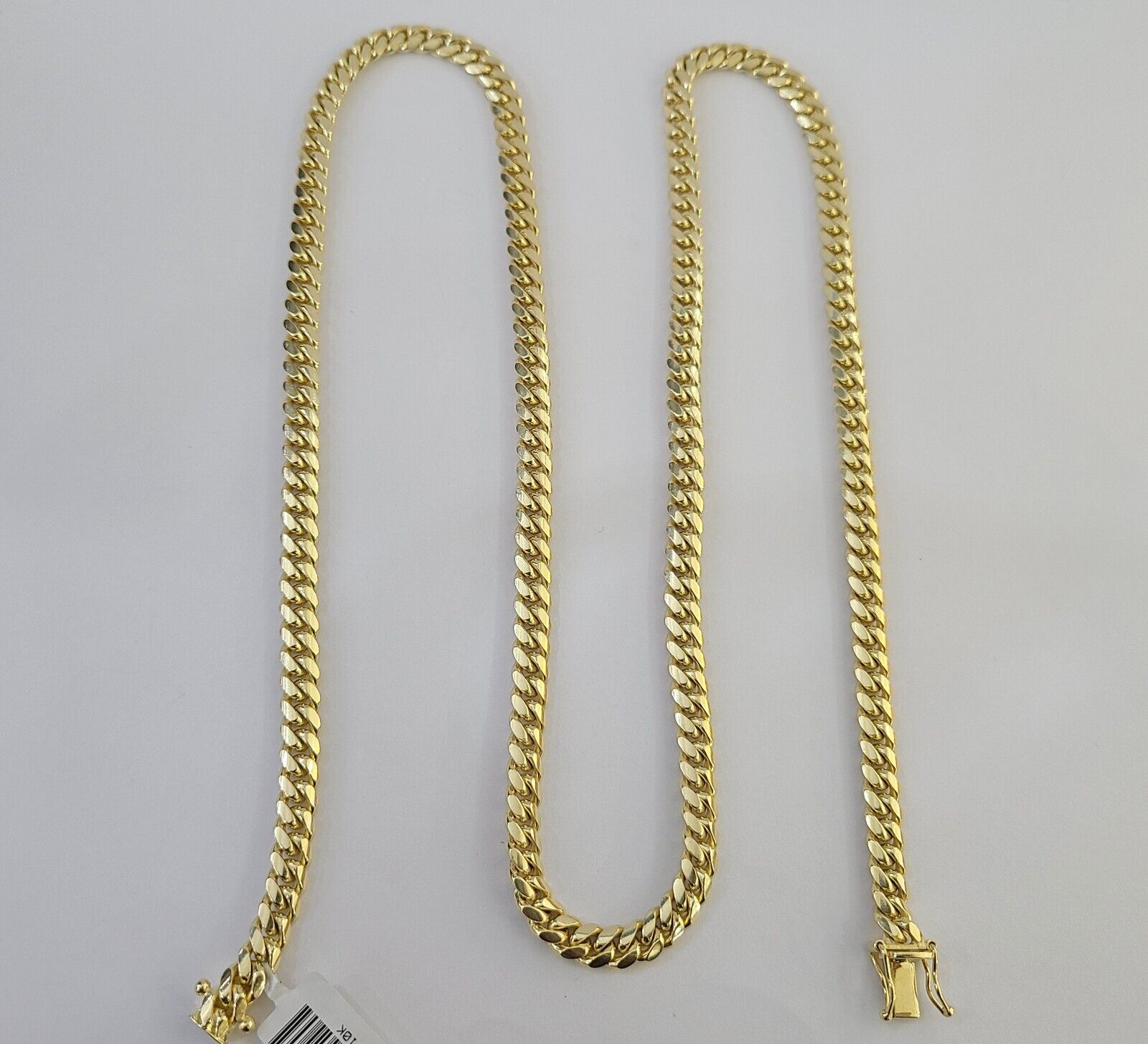10K Solid Yellow Gold 6mm Miami Cuban Link Chain Necklace 24" Inch 10Kt - GoldenlinQ