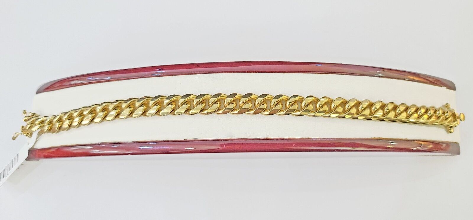 10k Solid Yellow Gold Miami Cuban Bracelet Size 8.5mm 8inches Men Women - GoldenlinQ