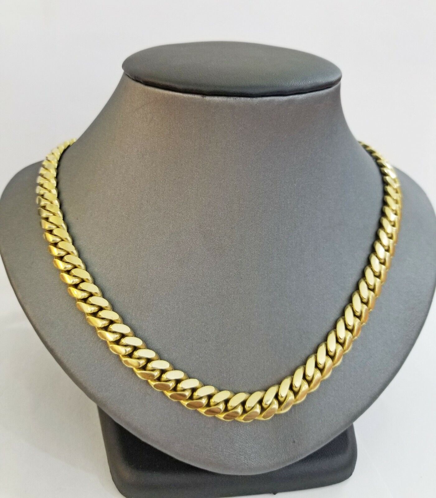 10K SOLID Yellow Gold Miami Cuban Chain 8mm 24" Inch men's Real gold 10kt - GoldenlinQ