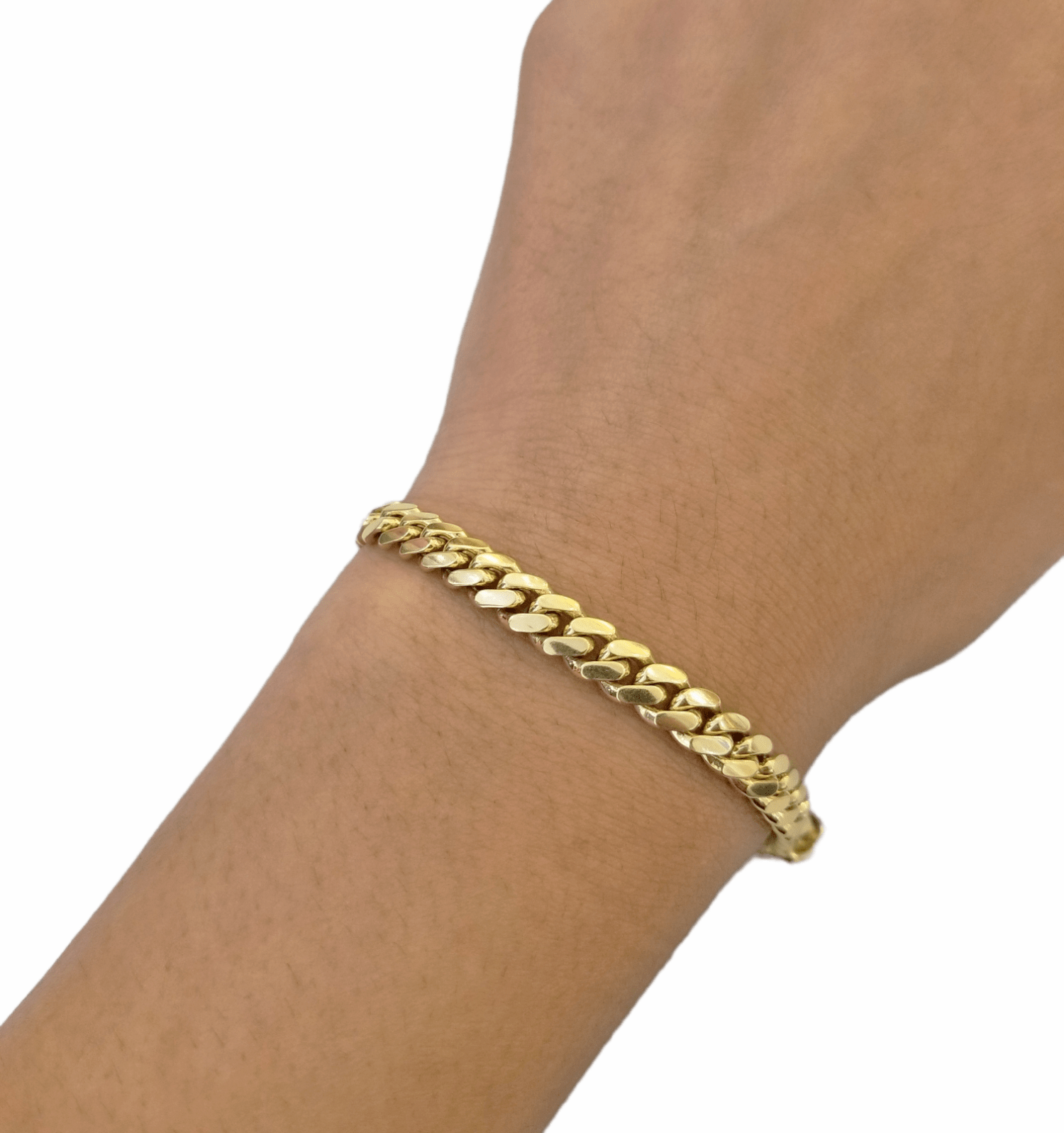 10k Solid Yellow Miami Cuban Link Bracelet 6mm 9" Inch Real 10Kt - GoldenlinQ