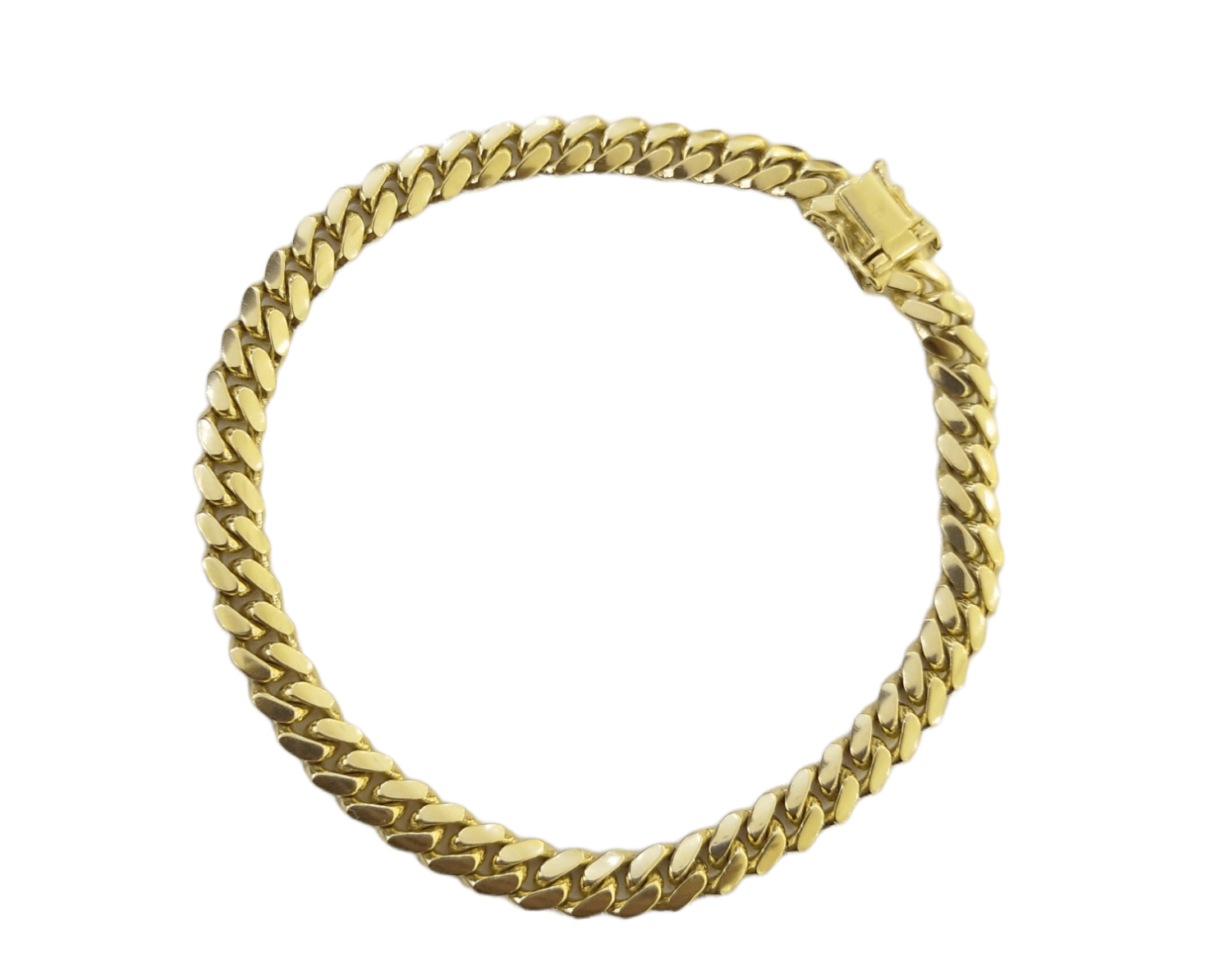 10k Solid Yellow Miami Cuban Link Bracelet 6mm 9" Inch Real 10Kt - GoldenlinQ