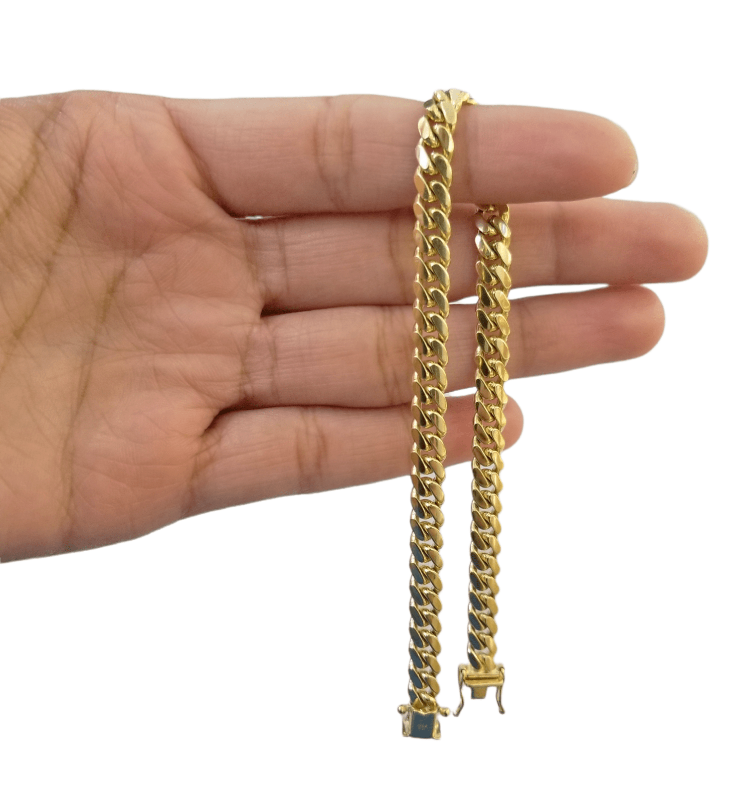 10k Solid Yellow Miami Cuban Link Bracelet 6mm 9" Inch Real 10Kt - GoldenlinQ