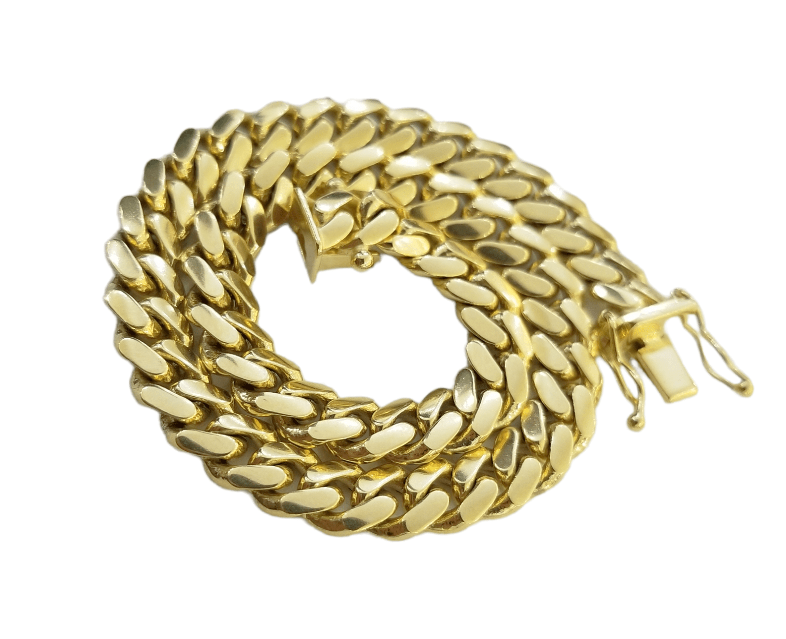 10k Solid Yellow Miami Cuban Link Bracelet 6mm 9" Inch Real 10Kt - GoldenlinQ
