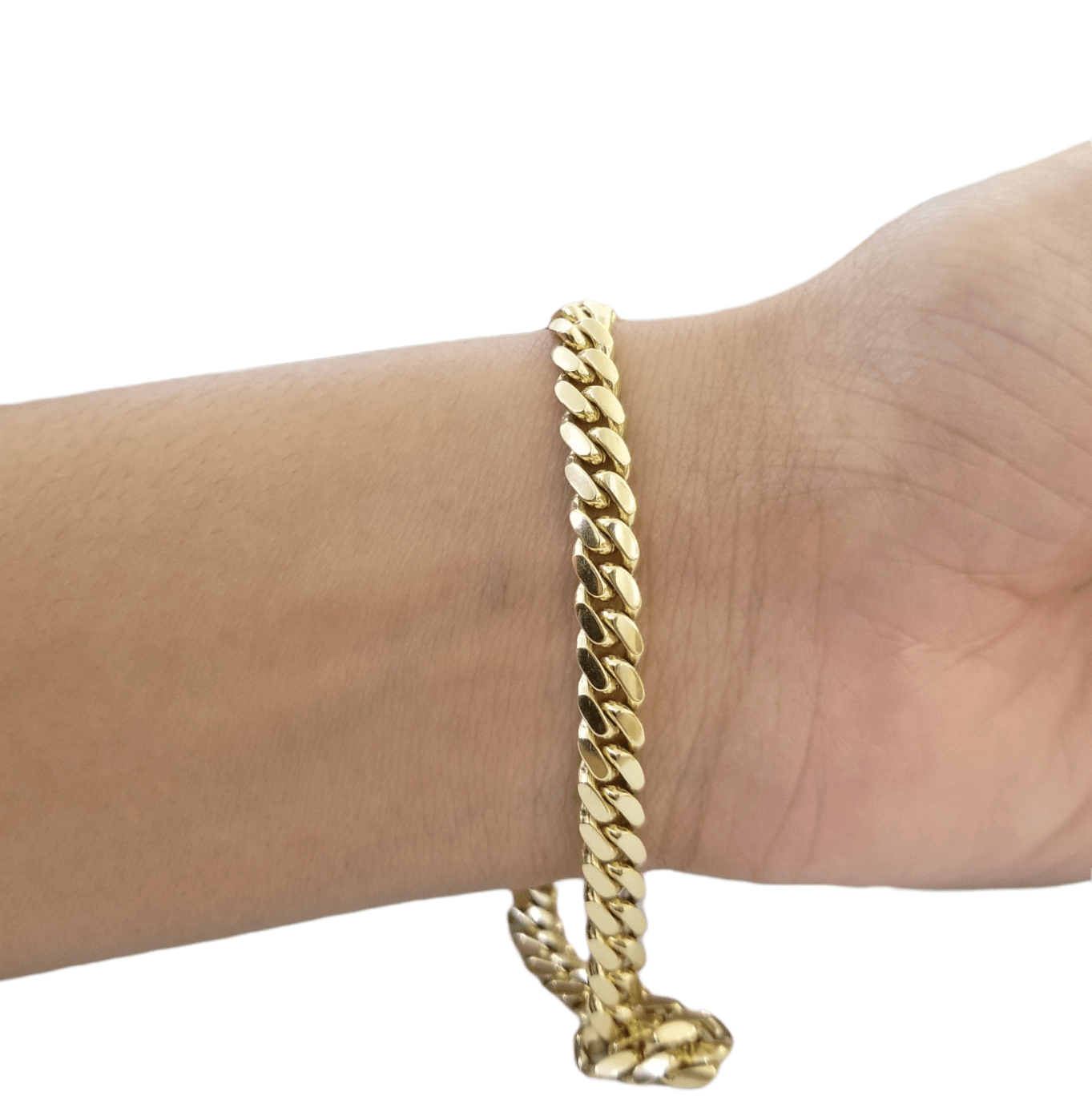 10k Solid Yellow Miami Cuban Link Bracelet 6mm 9" Inch Real 10Kt - GoldenlinQ