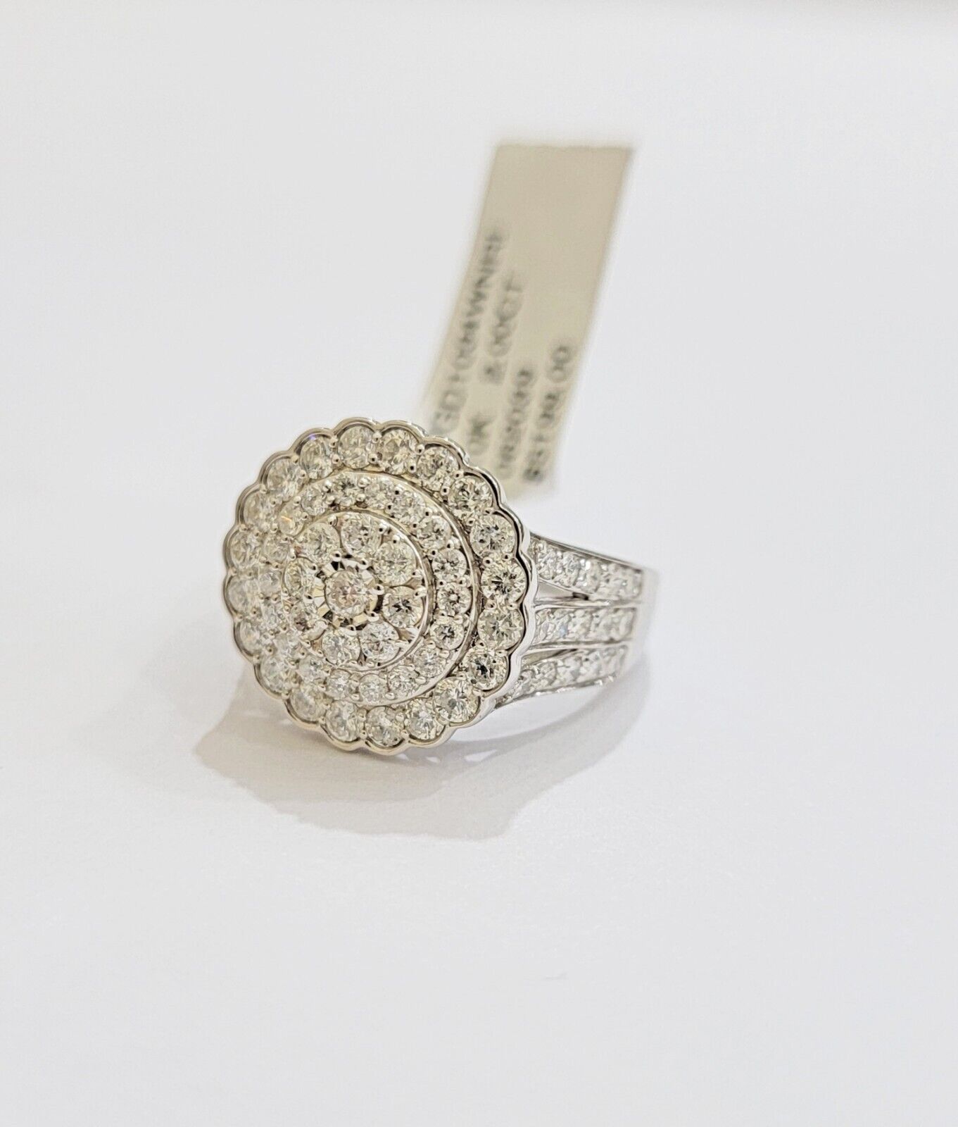 10k White Gold Diamond Ring Ladies 2CT Wedding Engagement Women Solid Band REAL - GoldenlinQ