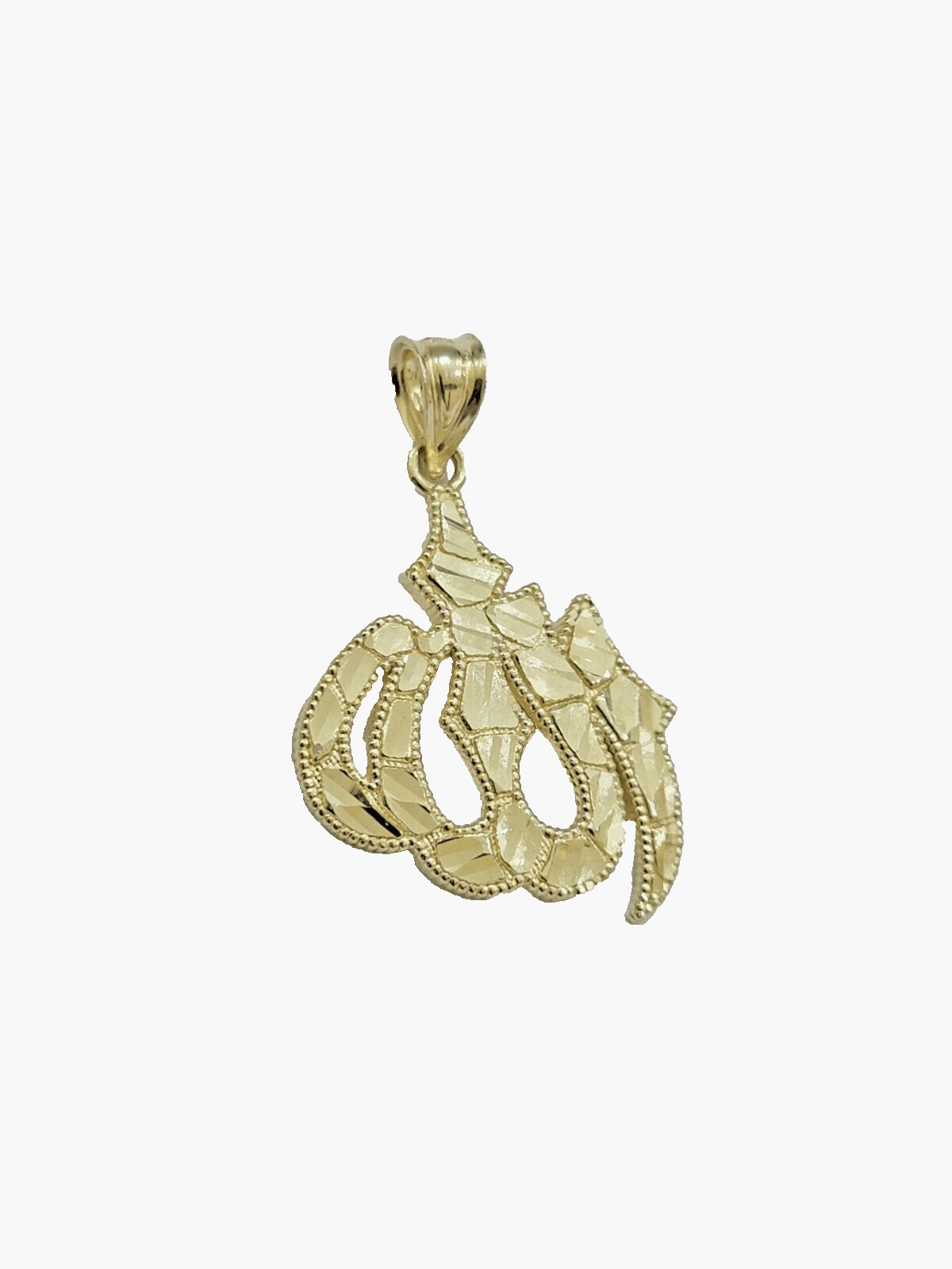 10k Yellow Gold Allah Charm Rope Chain 22 Inch Necklace 10kt Pendant Real SALE - GoldenlinQ