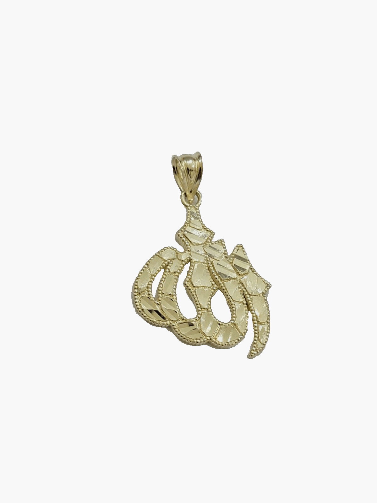10k Yellow Gold Allah Charm Rope Chain 22 Inch Necklace 10kt Pendant Real SALE - GoldenlinQ