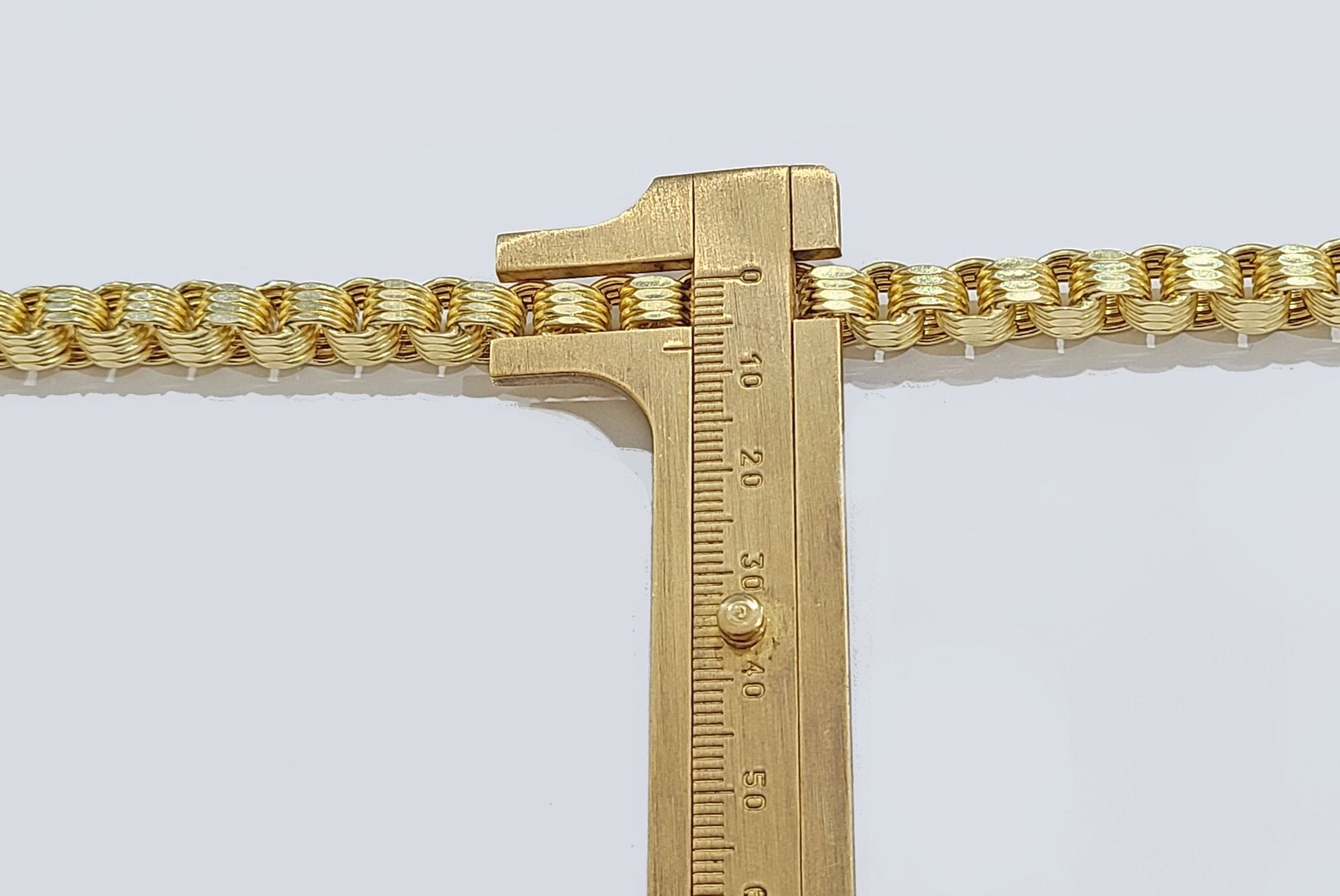 10k Yellow Gold Box Byzantine Chain 7mm 22" inch Unisex Real 10kt Necklace Men's - GoldenlinQ