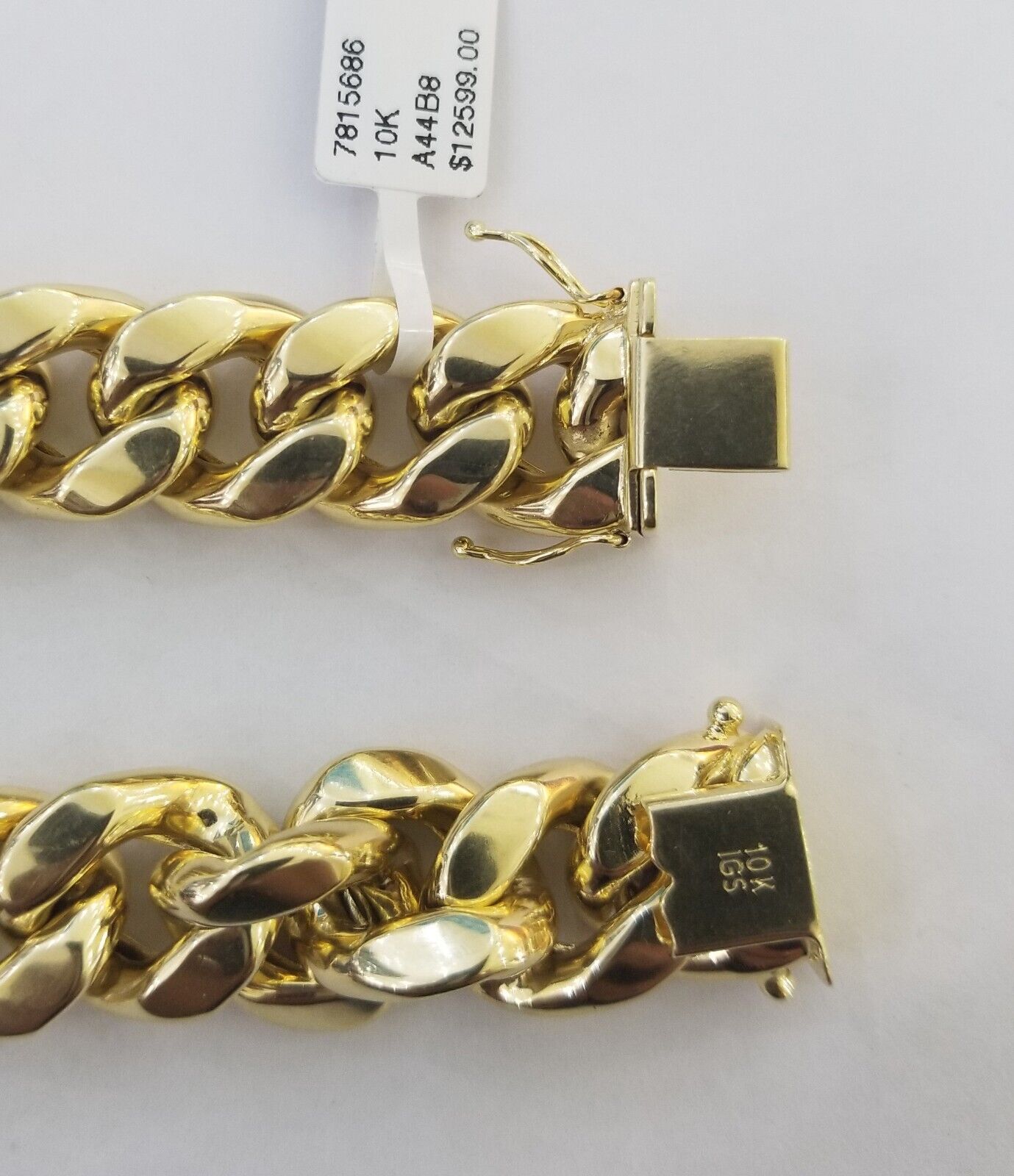 10K Yellow Gold Bracelet 15mm Miami Cuban Link 9" inch Real 10kt Gold Thick,mens - GoldenlinQ