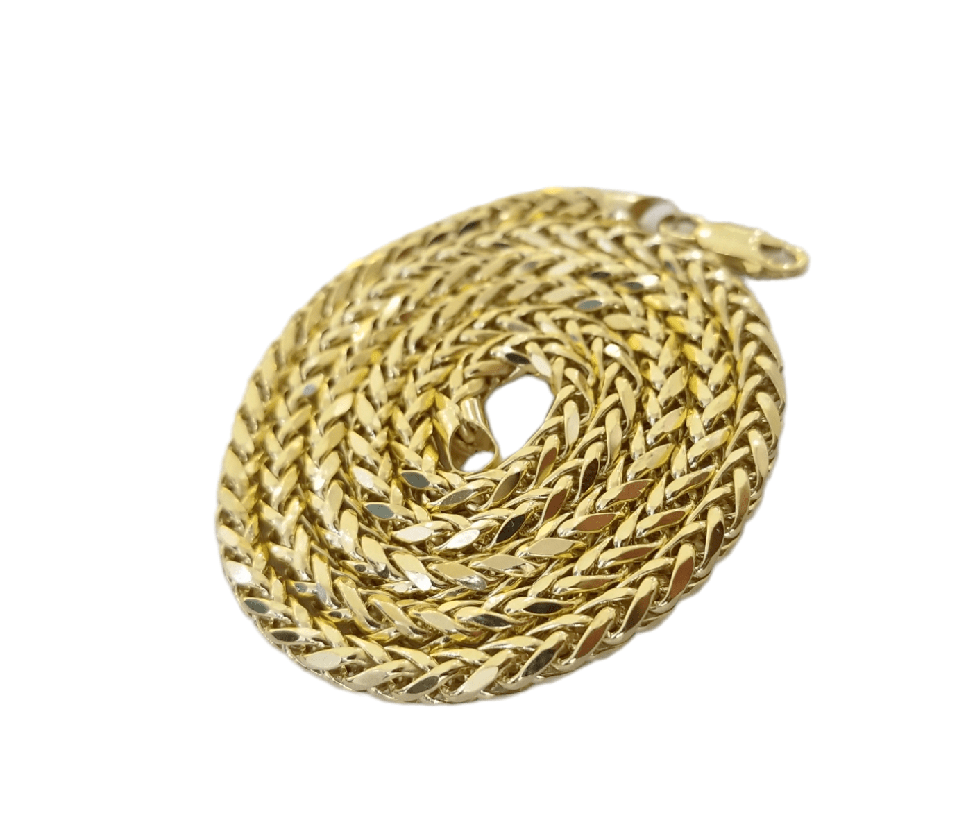 10k Yellow Gold Card Game Pendent 4mm Palm Chain 22" Inch Necklace - GoldenlinQ