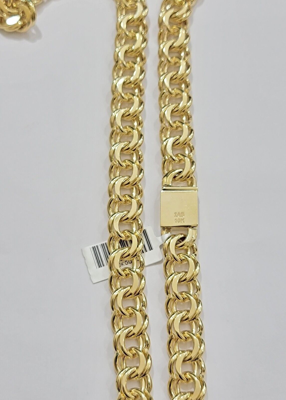10k Yellow Gold Chino Chain Solid Link Necklace 10mm 22" - 26" Real 10kt Box Clasp - GoldenlinQ