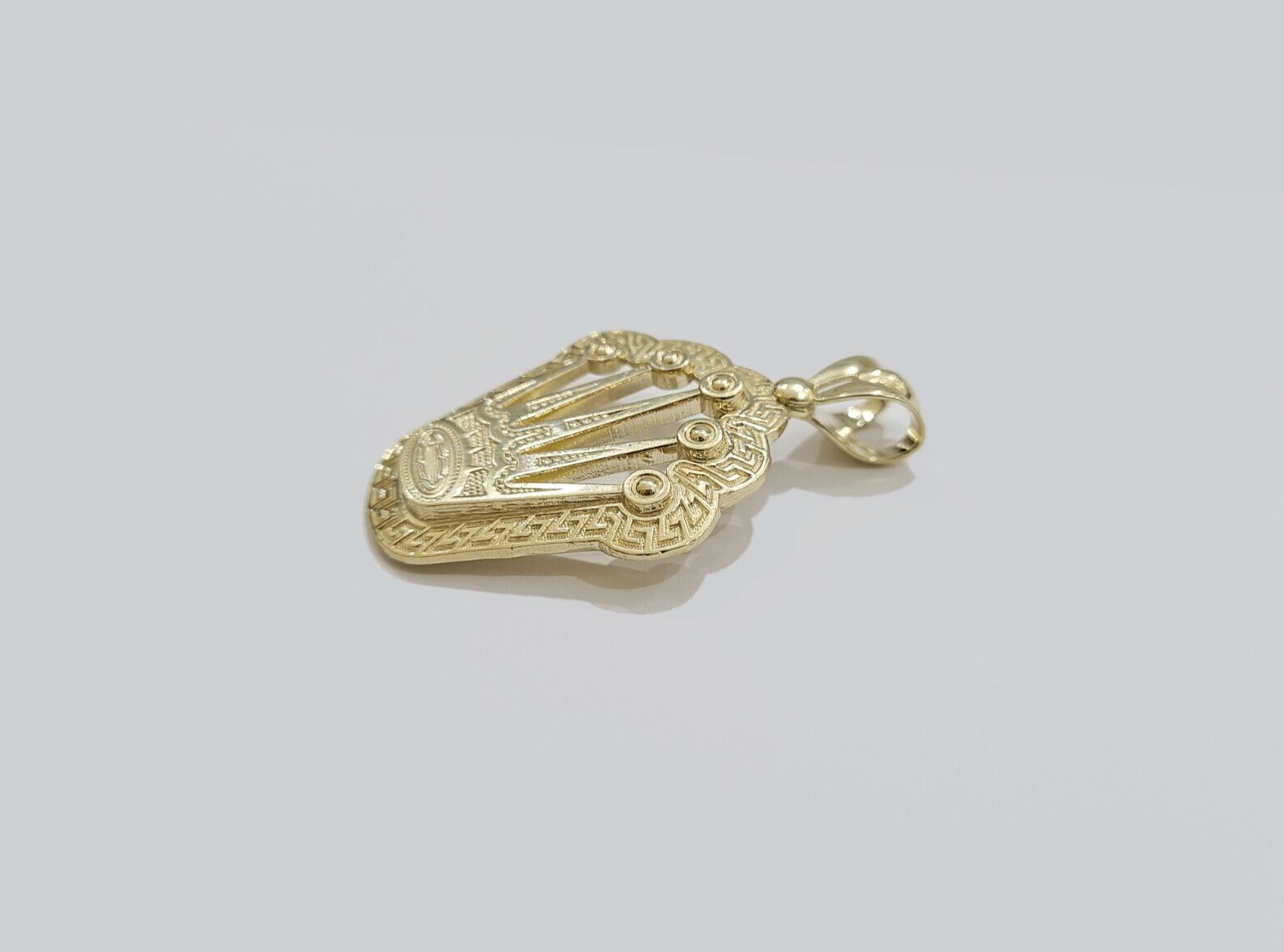 10k Yellow Gold Crown Charm Rope Chain 7mm 26'' Necklace Pendant 10kt Real SALE - GoldenlinQ