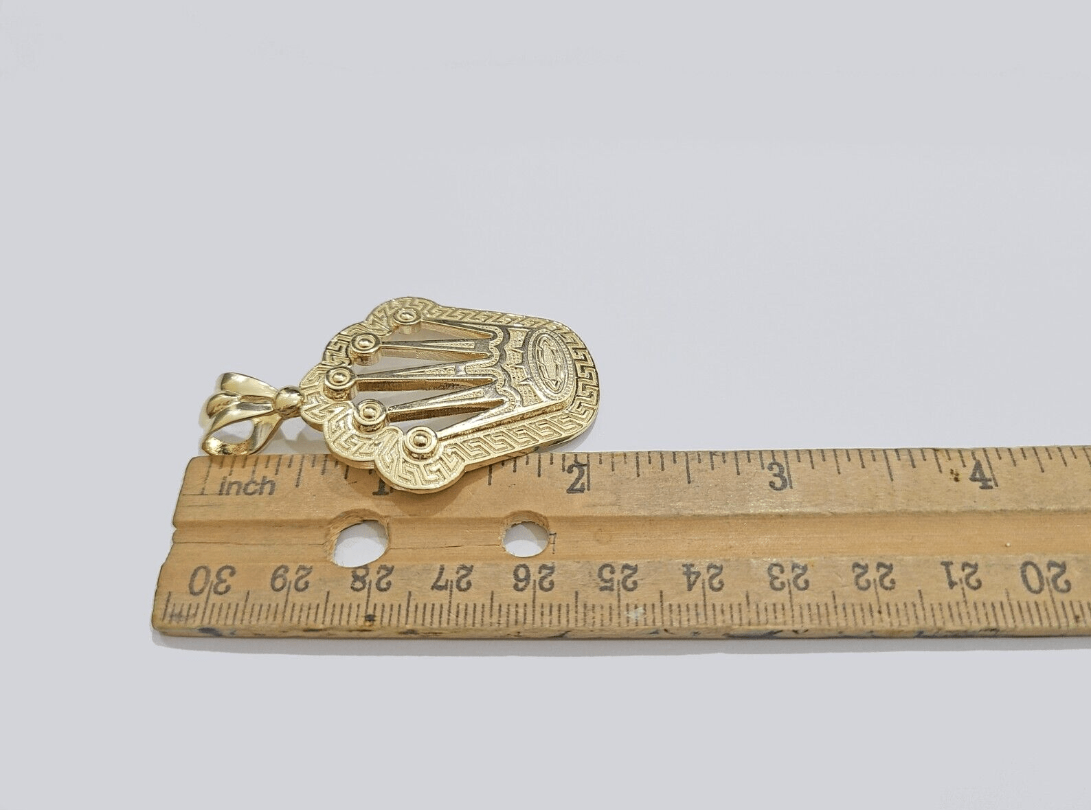 10k Yellow Gold Crown Charm Rope Chain 7mm 26'' Necklace Pendant 10kt Real SALE - GoldenlinQ