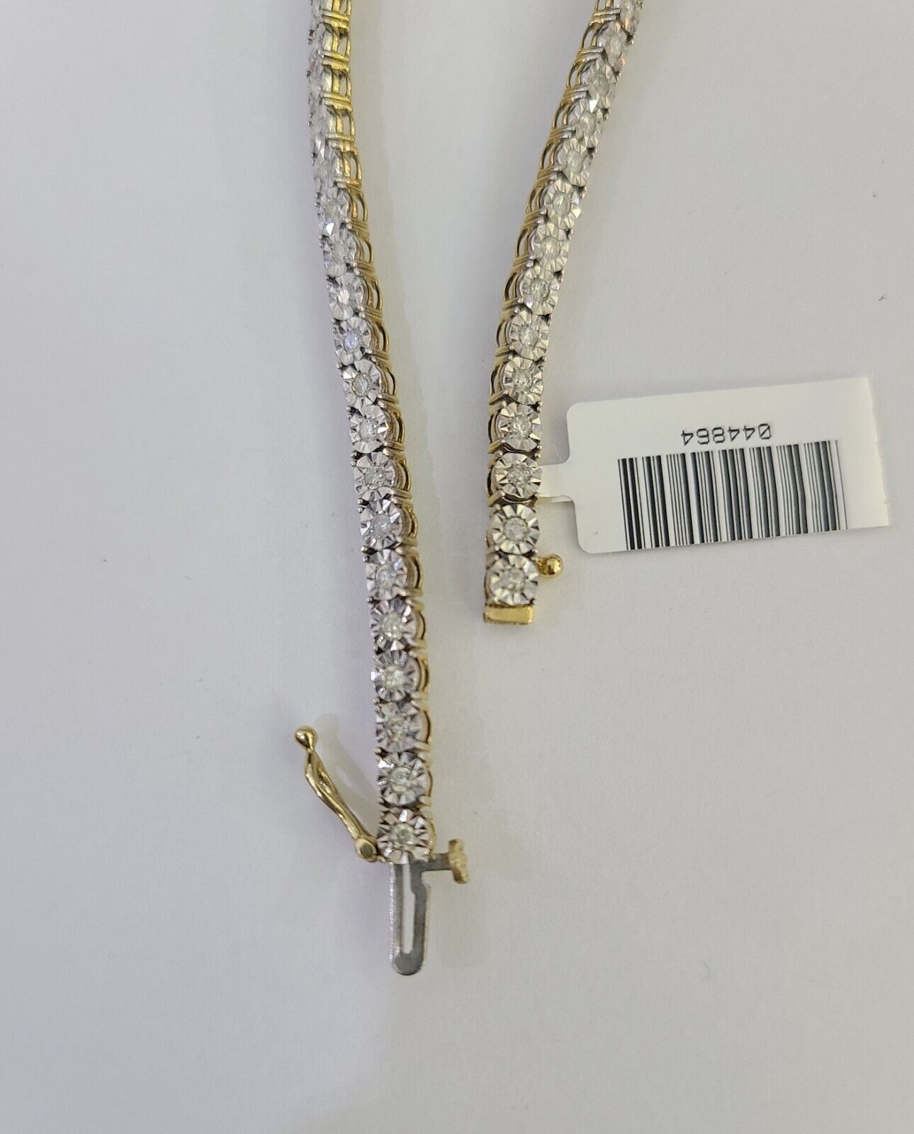 10K Yellow Gold Diamond Bracelet Women Ladies 7" REAL Genuine Gold - GoldenlinQ