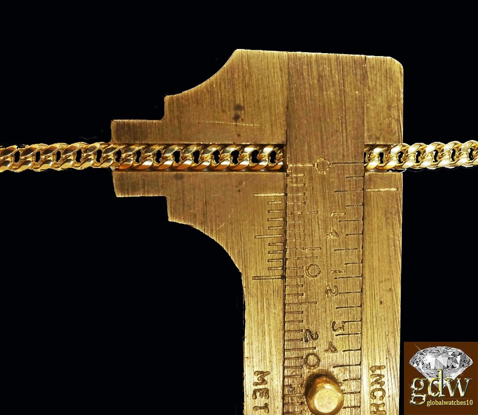 10k Yellow Gold Diamond Hamsa Hand Charm with 22" Miami Cuban Chain - GoldenlinQ