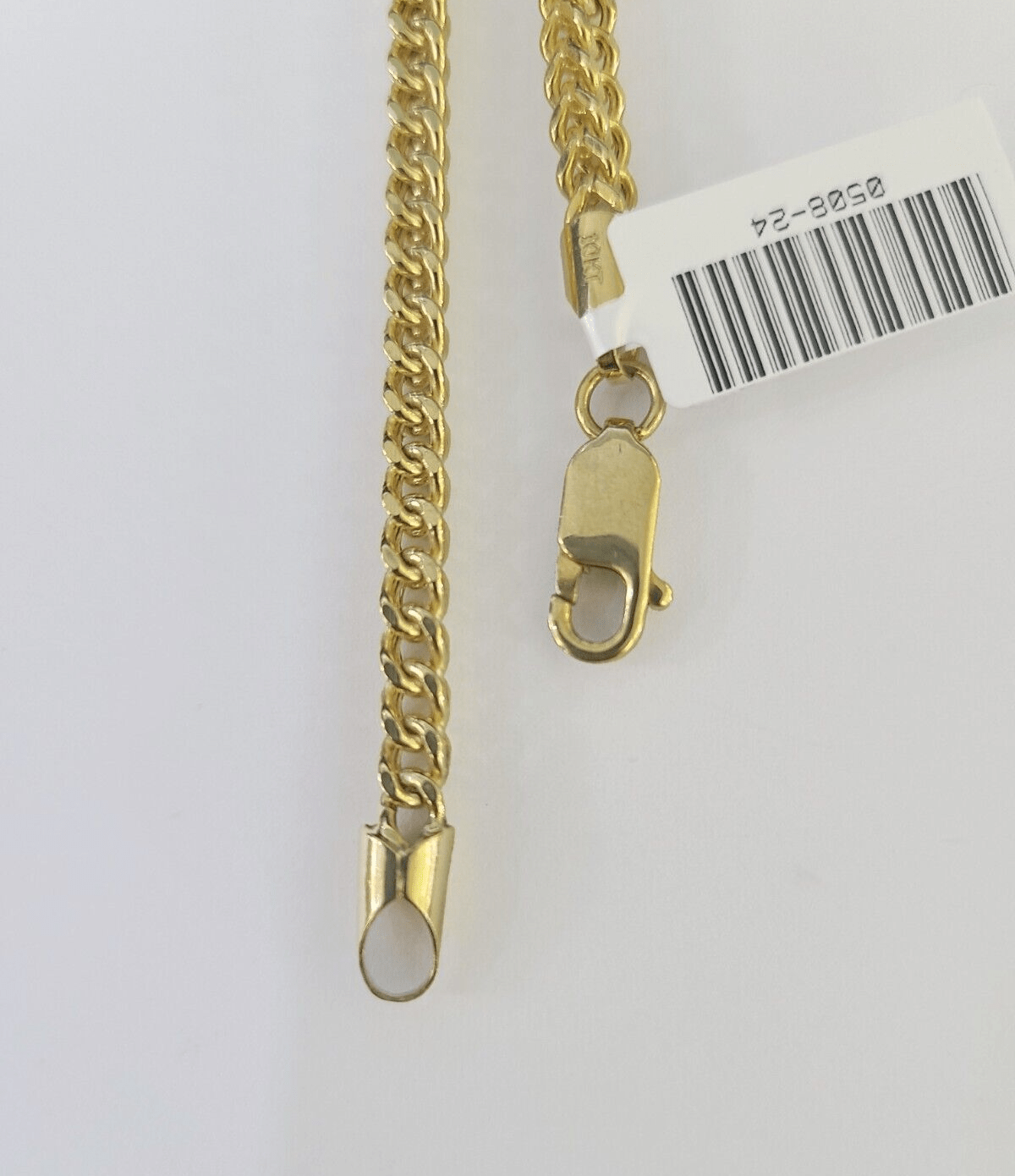 10k Yellow Gold Franco Bracelet 3mm 7.25" Inch Men Women Link Real - GoldenlinQ