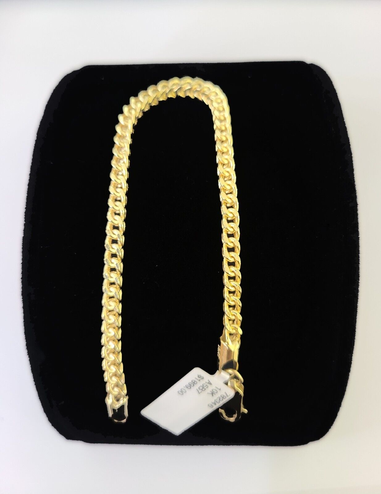 10k Yellow Gold Franco Bracelet 3mm 7.25" Inch Men Women Link Real - GoldenlinQ