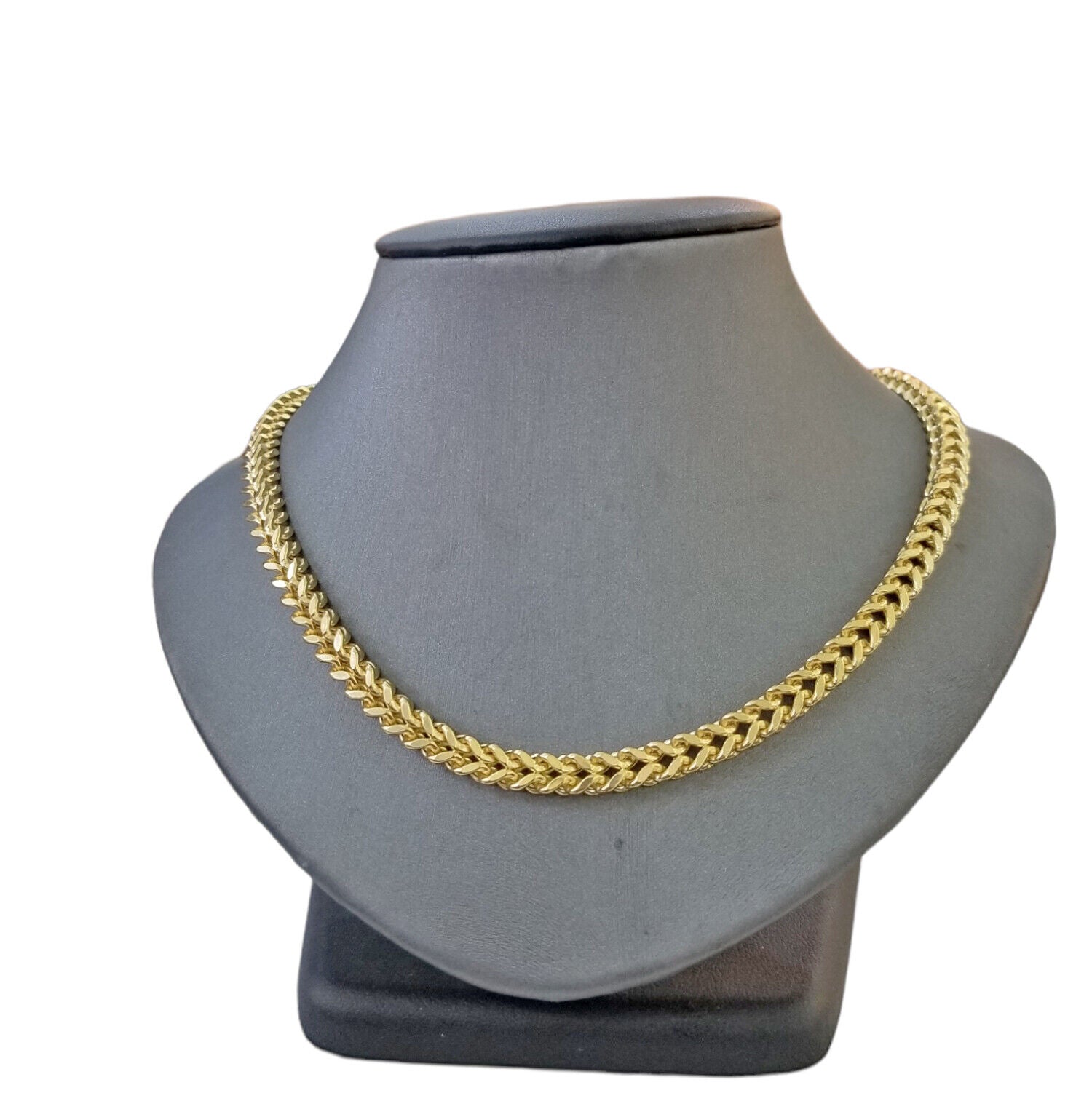 10k Yellow Gold Franco Chain 22 24 26 28" Inch Real Gold 5mm Necklace - GoldenlinQ