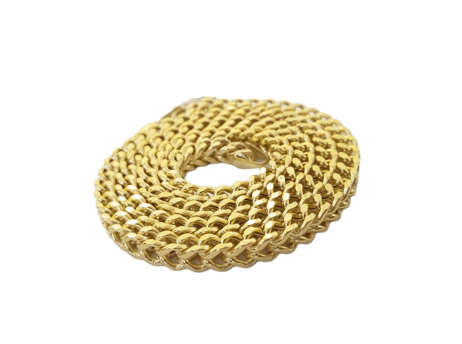 10k Yellow Gold Franco Chain 22 24 26 28" Inch Real Gold 5mm Necklace - GoldenlinQ