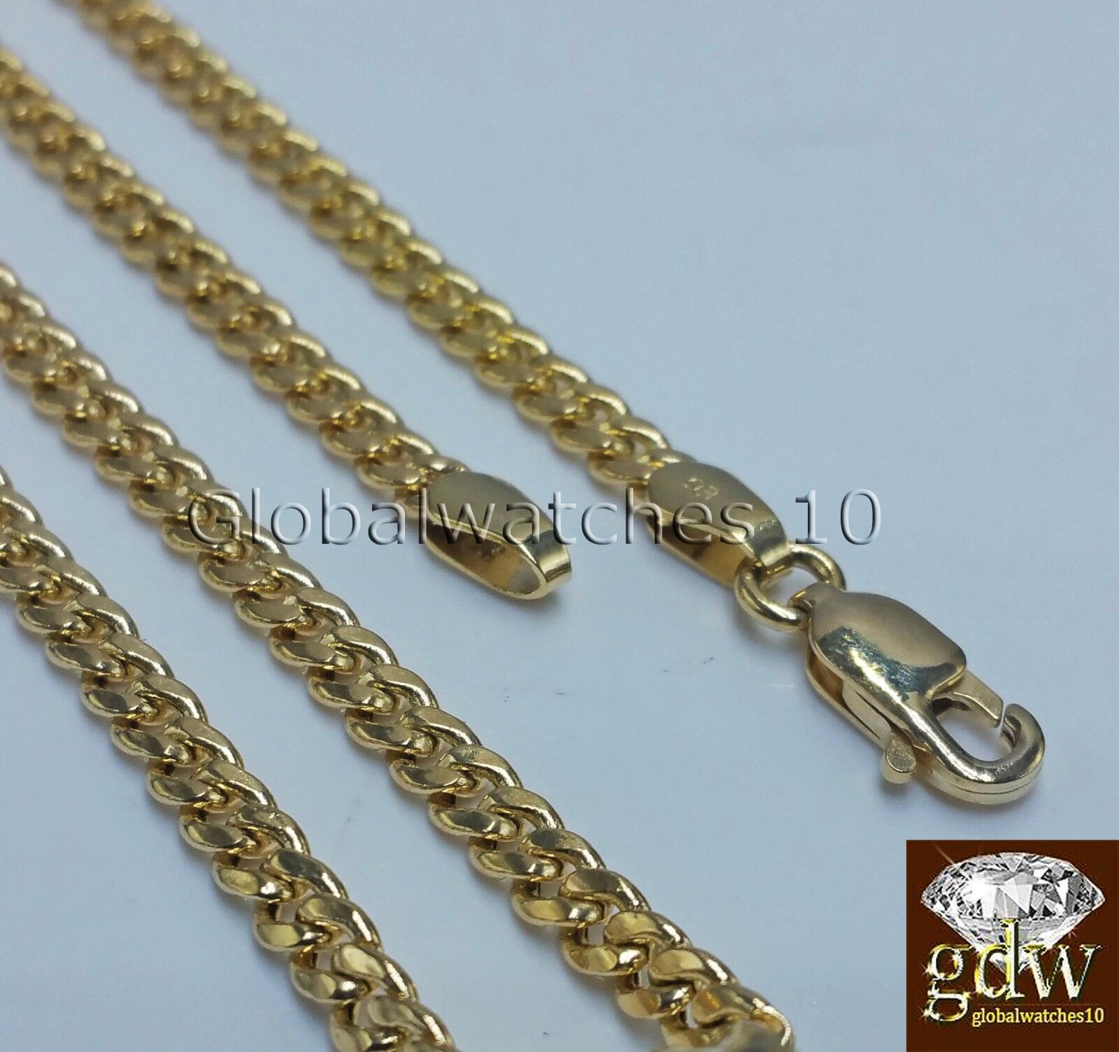10k Yellow Gold Jesus Cross Charm Pendant 10K 24" Miami Cuban Chain SET Real - GoldenlinQ