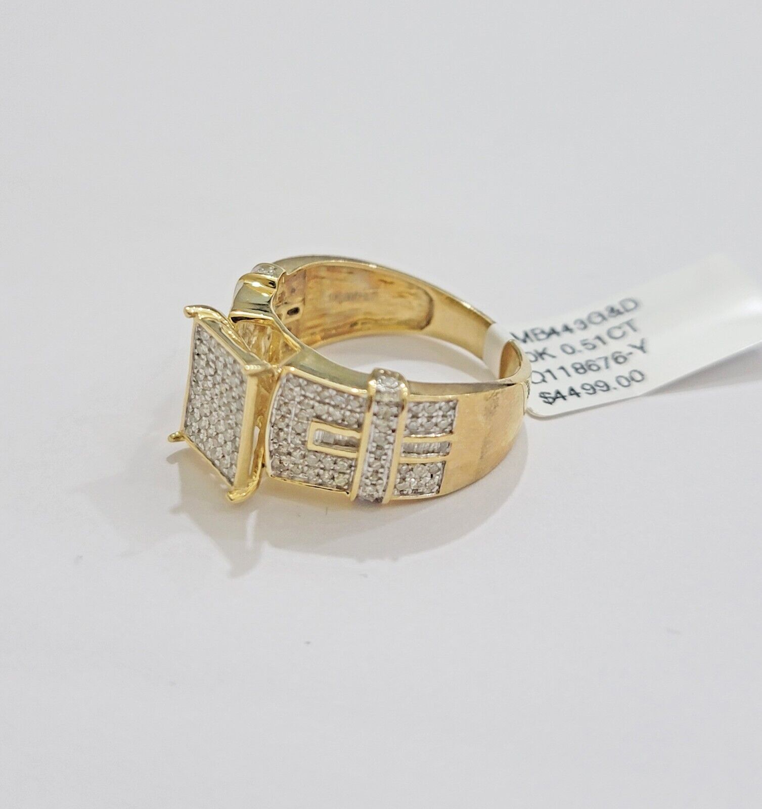 10k Yellow Gold Ladies Diamond Cinderella Ring Wedding Engagement Solid, Women - GoldenlinQ