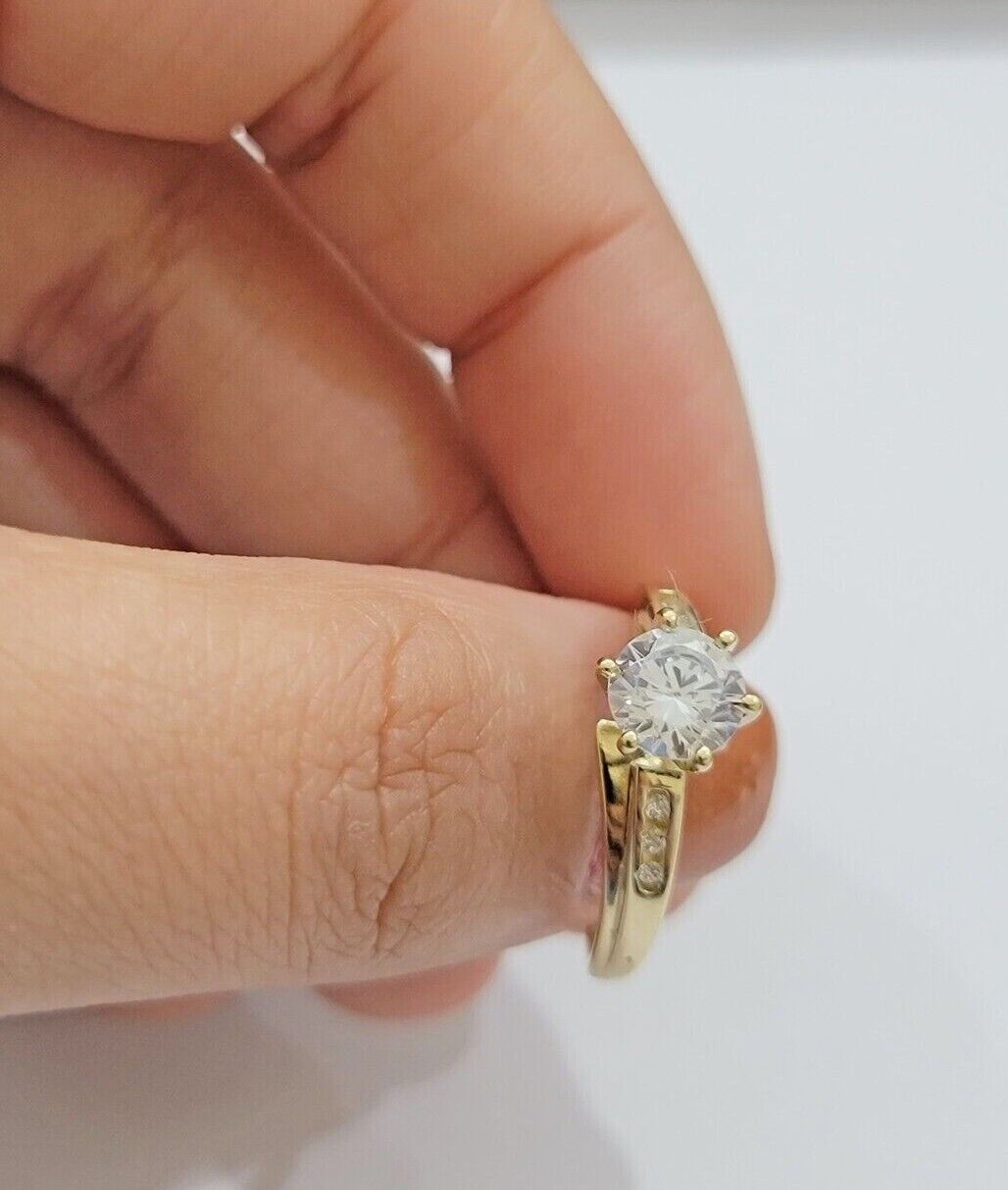 10k Yellow Gold Ladies Ring Wedding Band Engagement Round New Casual Style SALE - GoldenlinQ