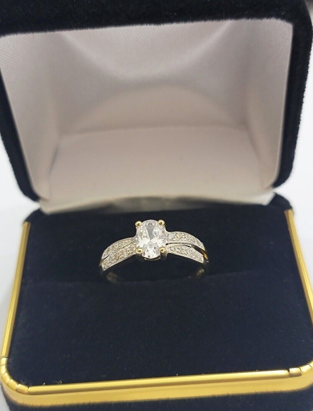 10k Yellow Gold Ladies Solitaire Ring For Womens Casual Band SALE Real Brand New - GoldenlinQ