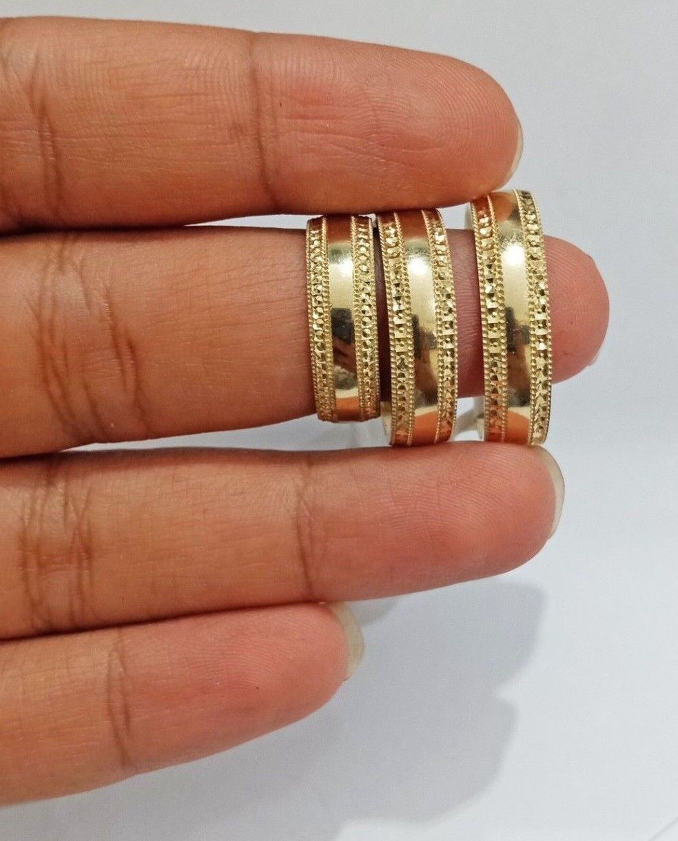 10k Yellow Gold Mens Band Engagement Wedding Ring Real 10kt gold Size 12 - GoldenlinQ