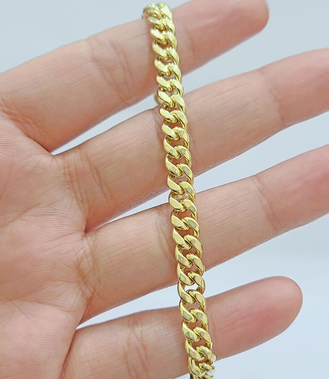 10k Yellow Gold Miami Cuban Link Bracelet 8.5" inch 6mm Real 10kt Box Lock Men - GoldenlinQ
