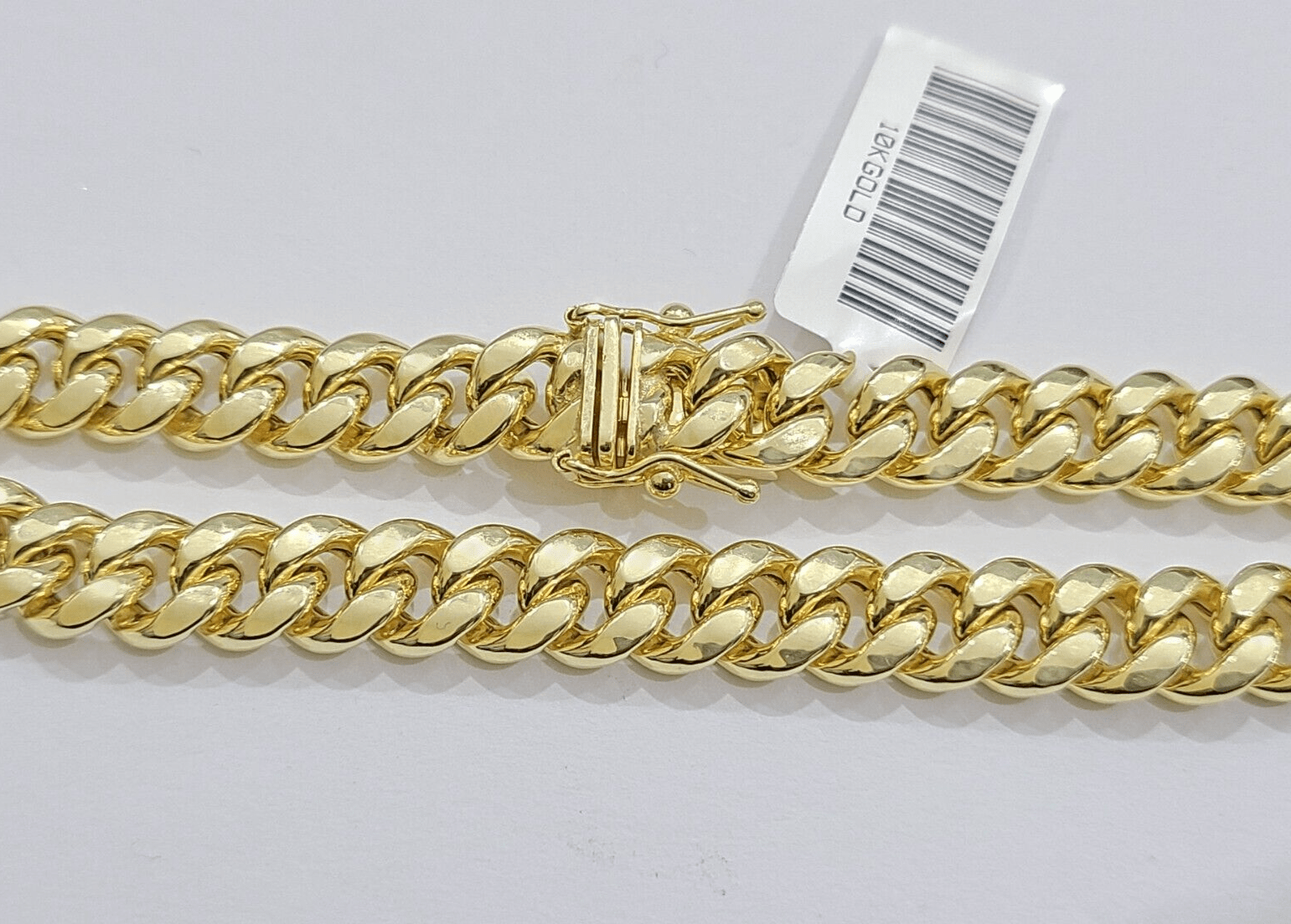 10k Yellow Gold Miami Cuban Link Bracelet 9" inch 8mm Real 10kt Box Lock Men - GoldenlinQ