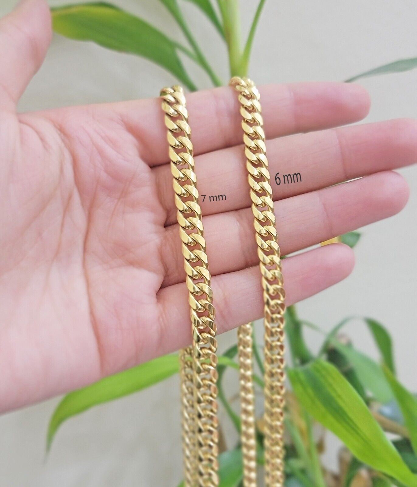 10k Yellow Gold Miami Cuban Link Chain Box Necklace 6mm 7mm 20 - 24 Inch Real SALE - GoldenlinQ