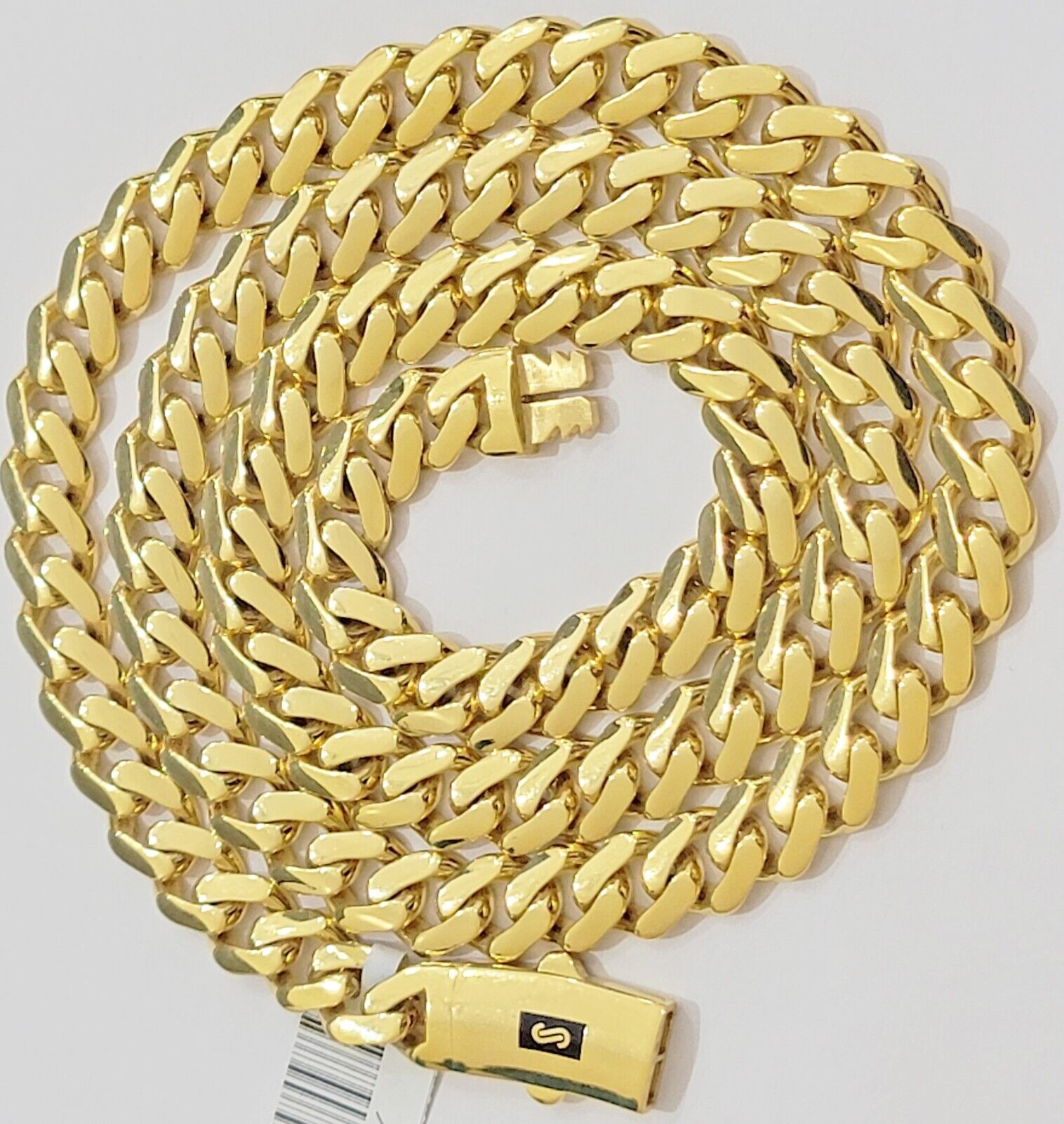 10k Yellow Gold Miami Cuban Royal Monaco Link Chain 9mm Necklace 20 - 28" REAL10kt - GoldenlinQ