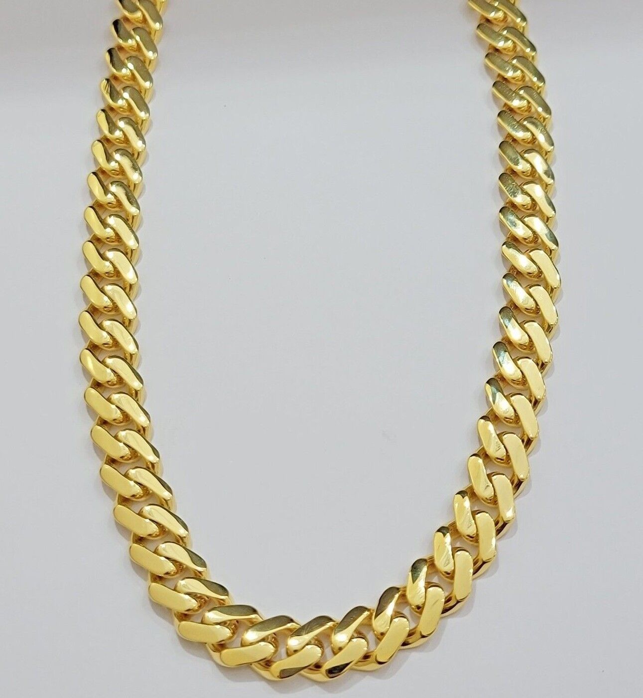 10k Yellow Gold Miami Cuban Royal Monaco Link Chain 9mm Necklace 20 - 28" REAL10kt - GoldenlinQ