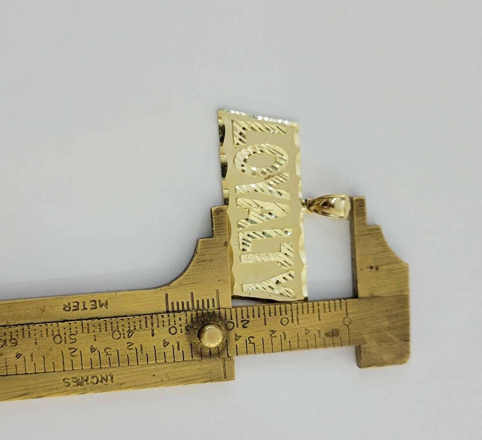 10k Yellow Gold Pendant & 10kt Rope Necklace 22"Chain LOYALITY Charm UNIQUE,10kt - GoldenlinQ