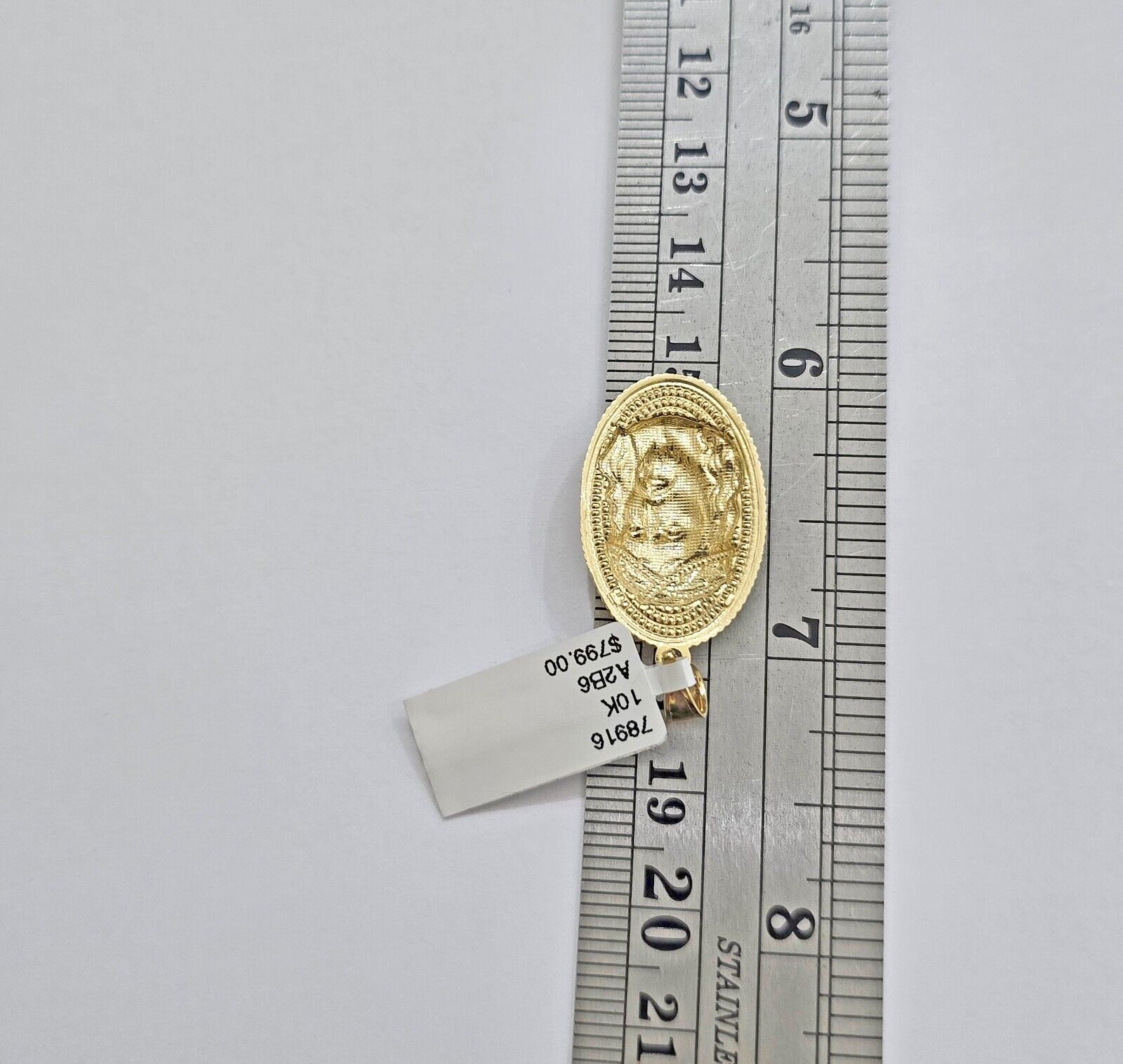 10k Yellow Gold Pendant Jesus Head Face Charm REAL 10kt For Men Women - GoldenlinQ
