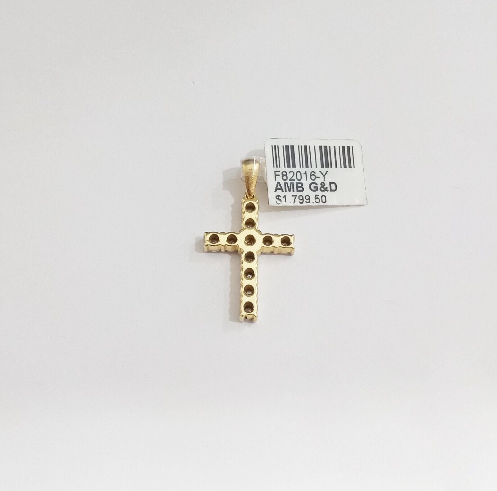 10k Yellow Gold Real Diamond Cross Charm Pendant Men Women - GoldenlinQ