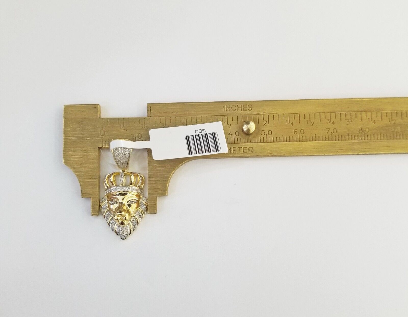 10k Yellow Gold Real Diamond Lion Head Charm Pendant - GoldenlinQ