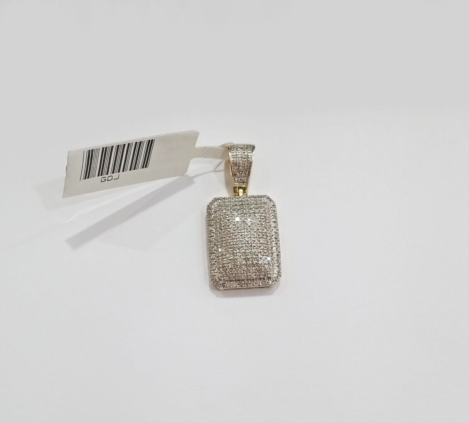 10k Yellow Gold Real Diamond Pillow Charm Pendant Men Women - GoldenlinQ