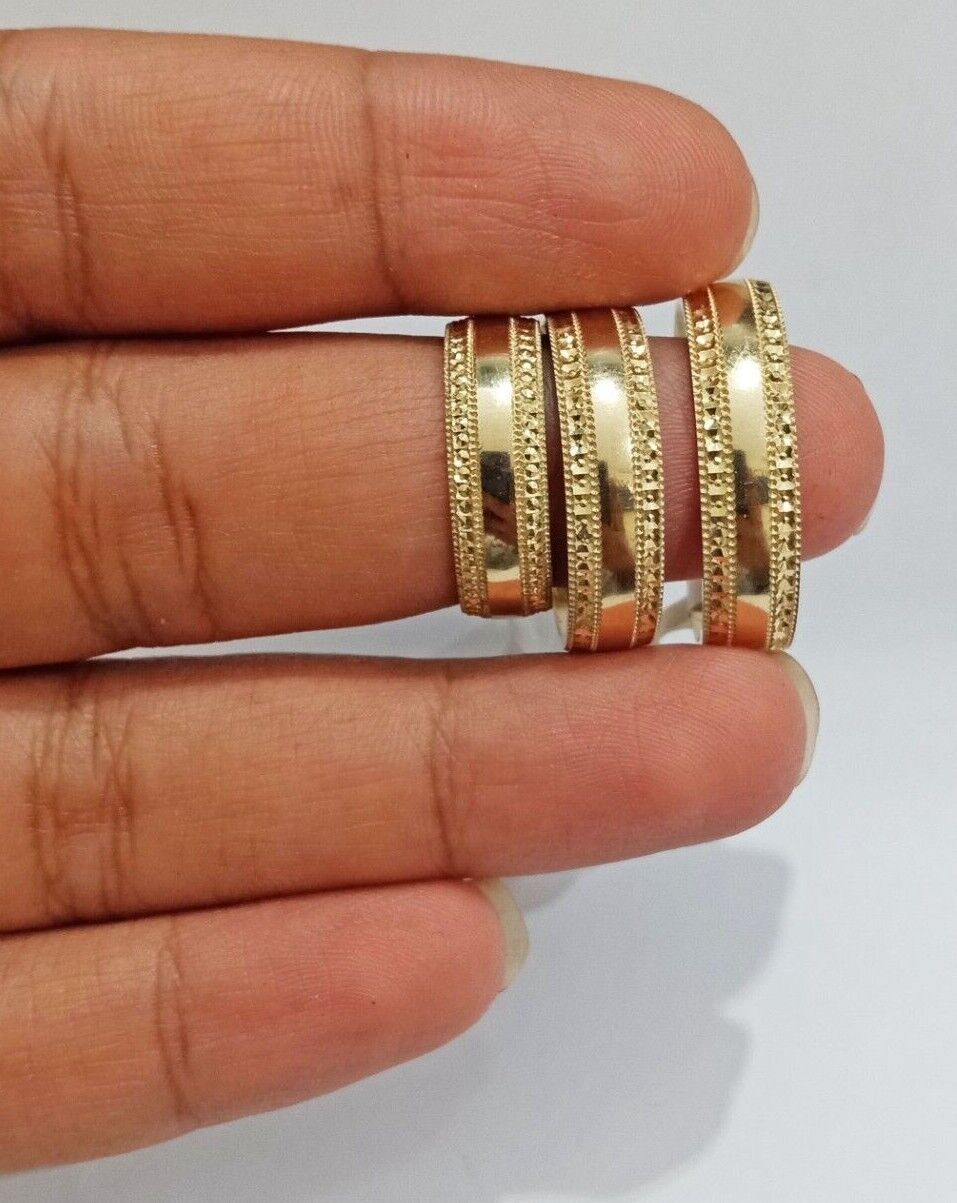 10k Yellow Gold Ring Band Men's Engagement Wedding Anniversary Real 10kt gold, 9 - GoldenlinQ