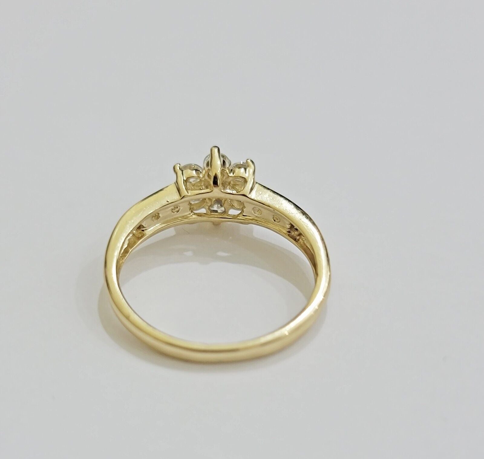 10k Yellow Gold Ring Ladies Wedding Band size 7 Real 10kt Engagement Women - GoldenlinQ