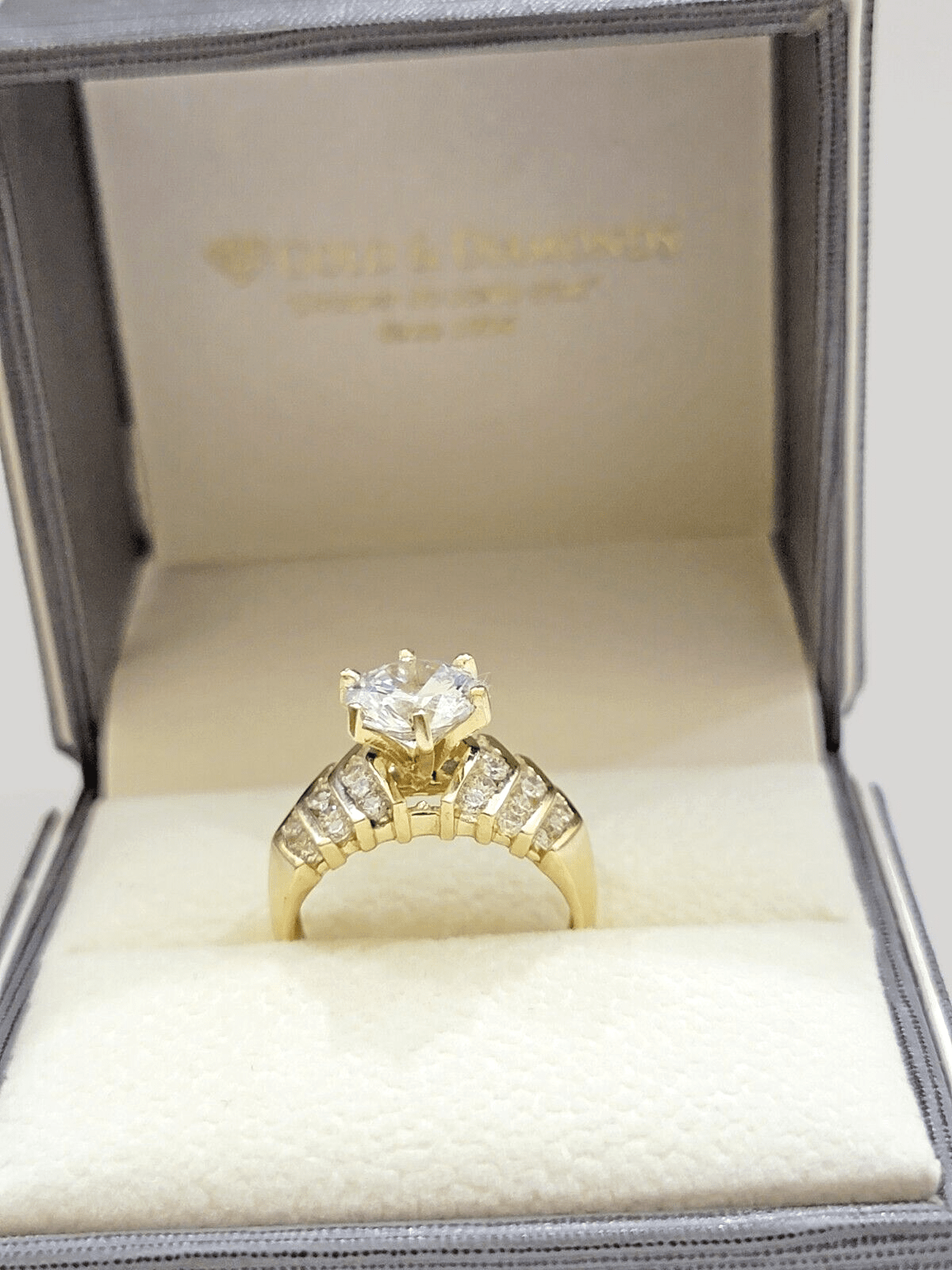 10k Yellow Gold Ring Ladies Wedding Band size 7 Real 10kt SALE Engagement Women - GoldenlinQ