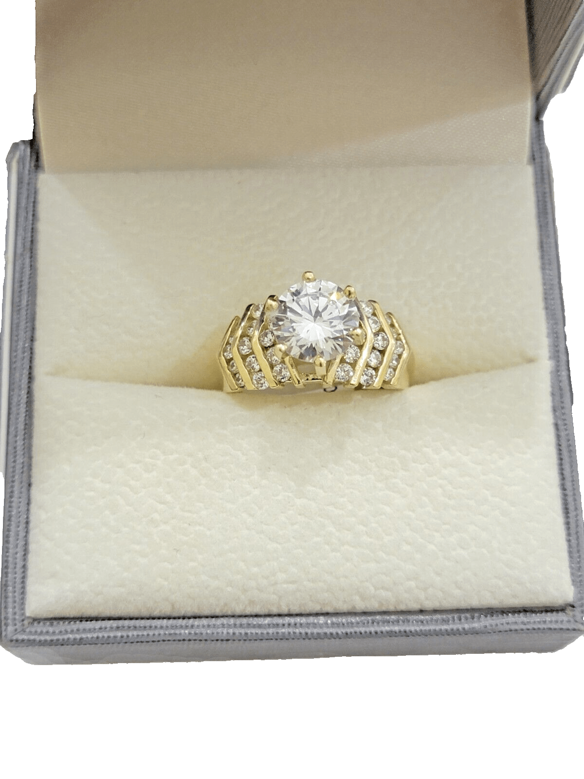 10k Yellow Gold Ring Ladies Wedding Band size 7 Real 10kt SALE Engagement Women - GoldenlinQ