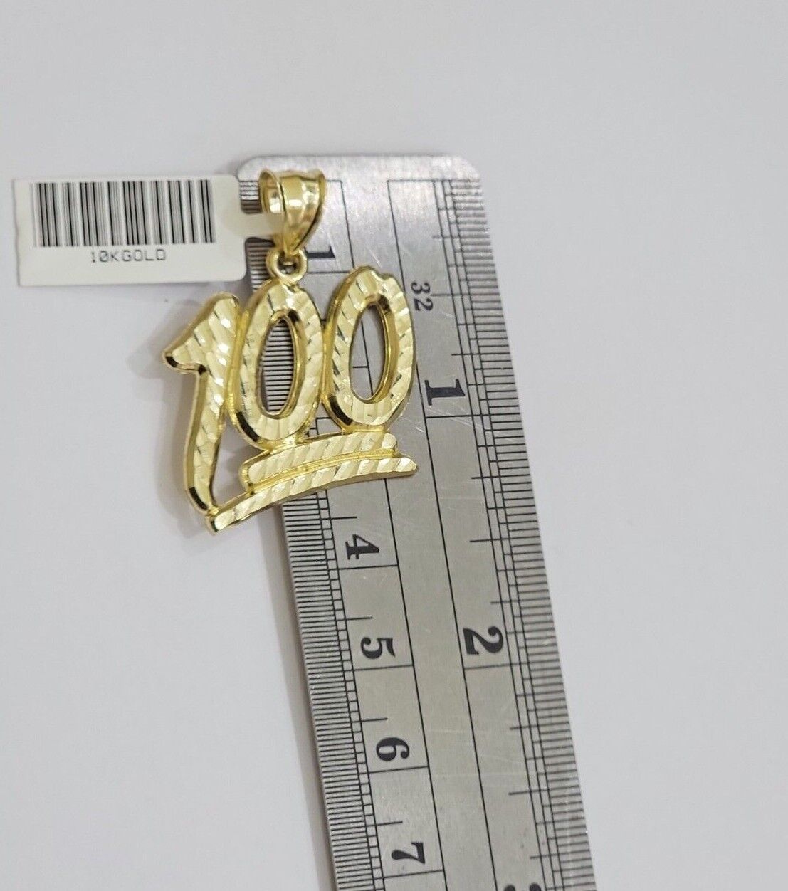 10k Yellow Gold Rope Chain 100 Charm Pendant Set 22 Inch 3mm Necklace REAL SALE - GoldenlinQ