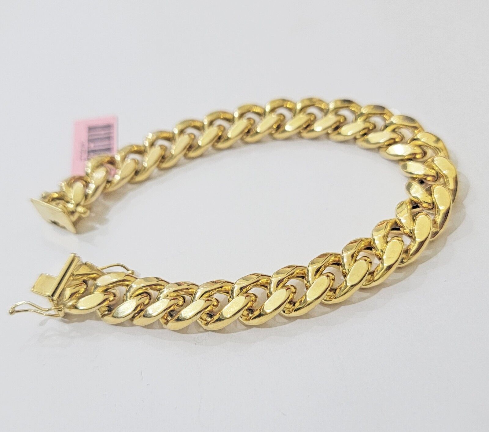 11mm 14k Gold Bracelet Miami Cuban Link 7" - 10 Inch Mens Real 14kt Yellow Gold - GoldenlinQ