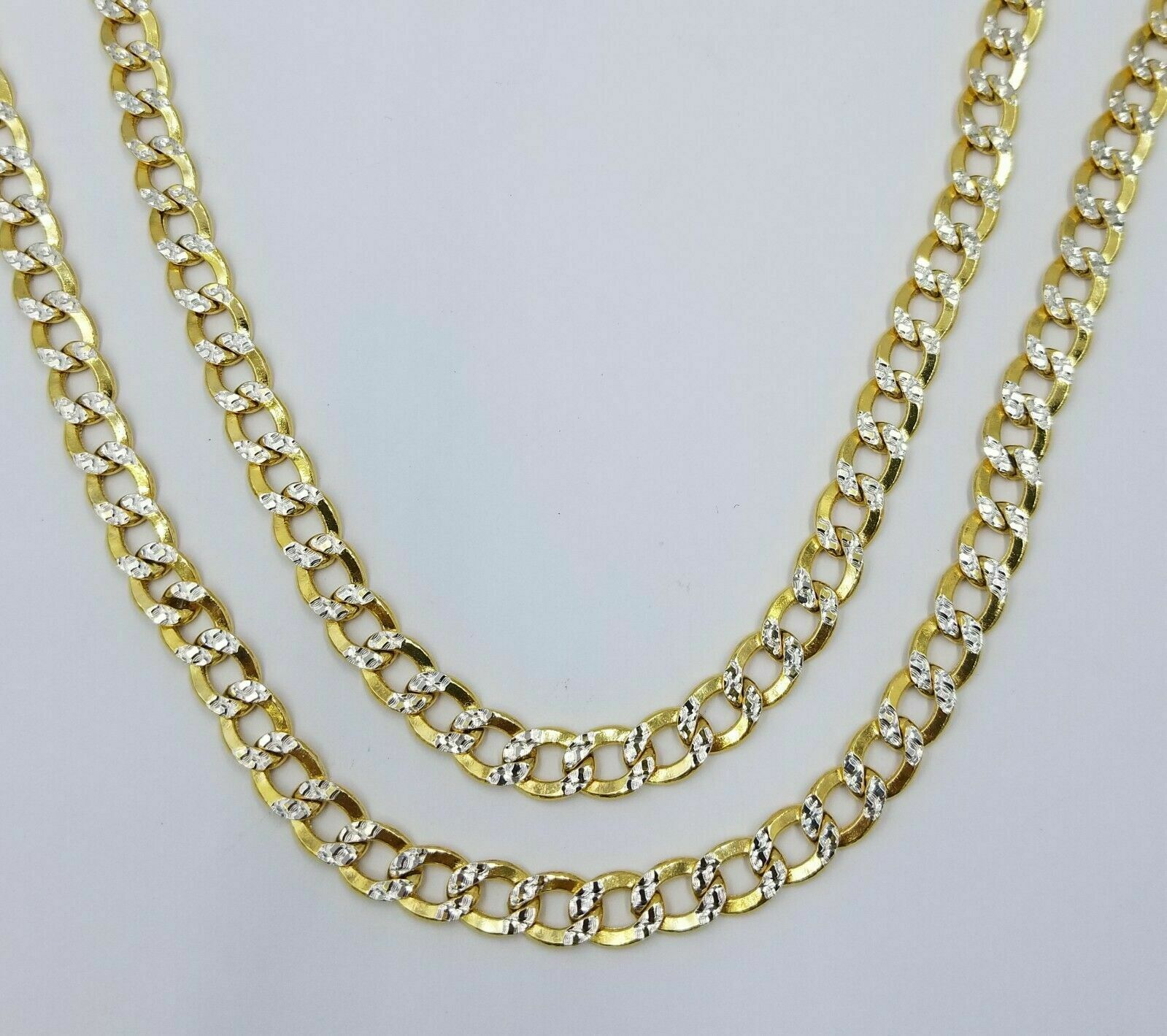 12MM Real Gold Mens Necklace Cuban Link 26" Diamond Cut 10k Yellow Gold Chain - GoldenlinQ